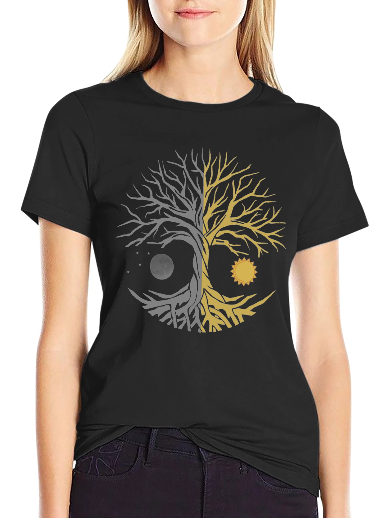 Yin Yang Tree of Life Graphic Tee