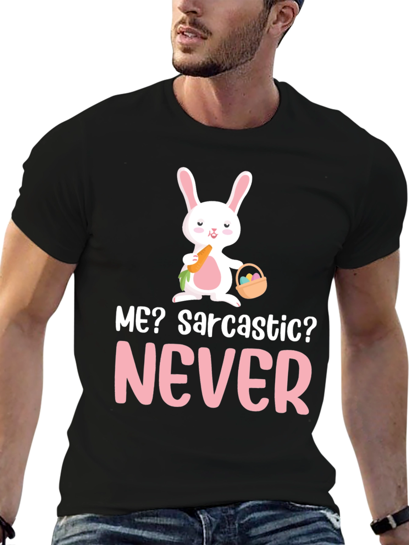 Sarcastic Bunny Graphic T-Shirt - Cute Easter Tee