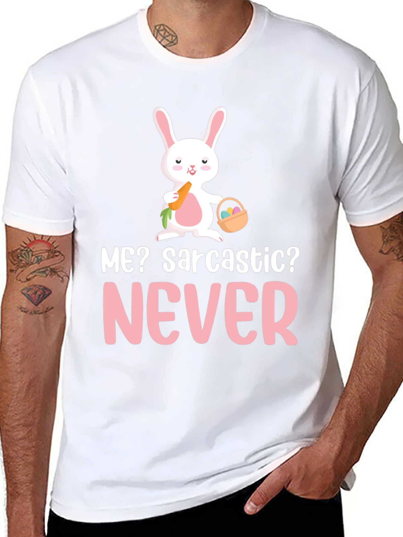 Sarcastic Bunny Graphic T-Shirt - Cute Easter Tee