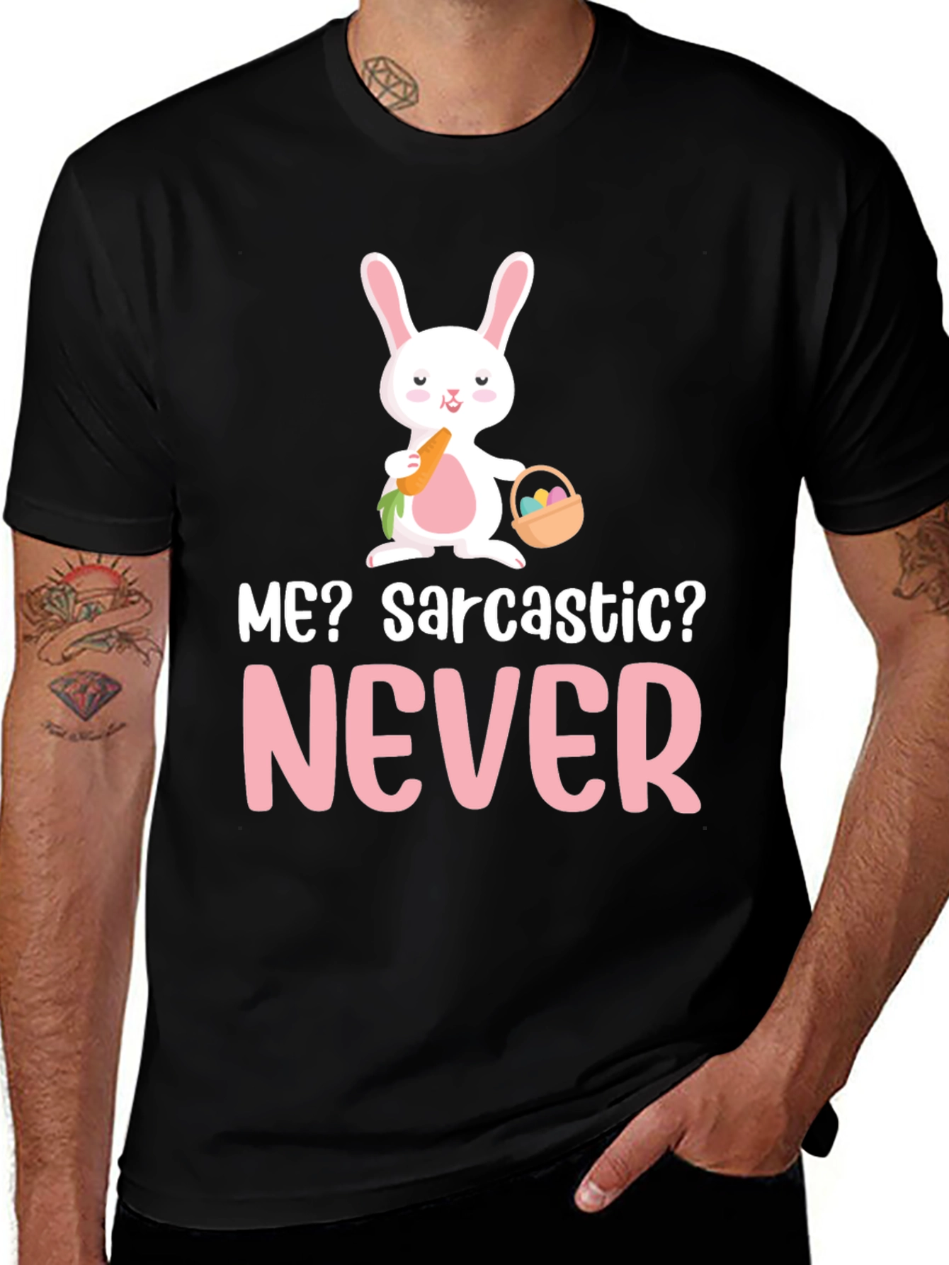 Sarcastic Bunny Graphic T-Shirt - Cute Easter Tee