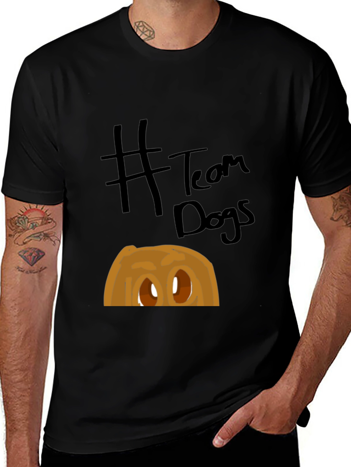 Team Dogs Graphic Tee - Black