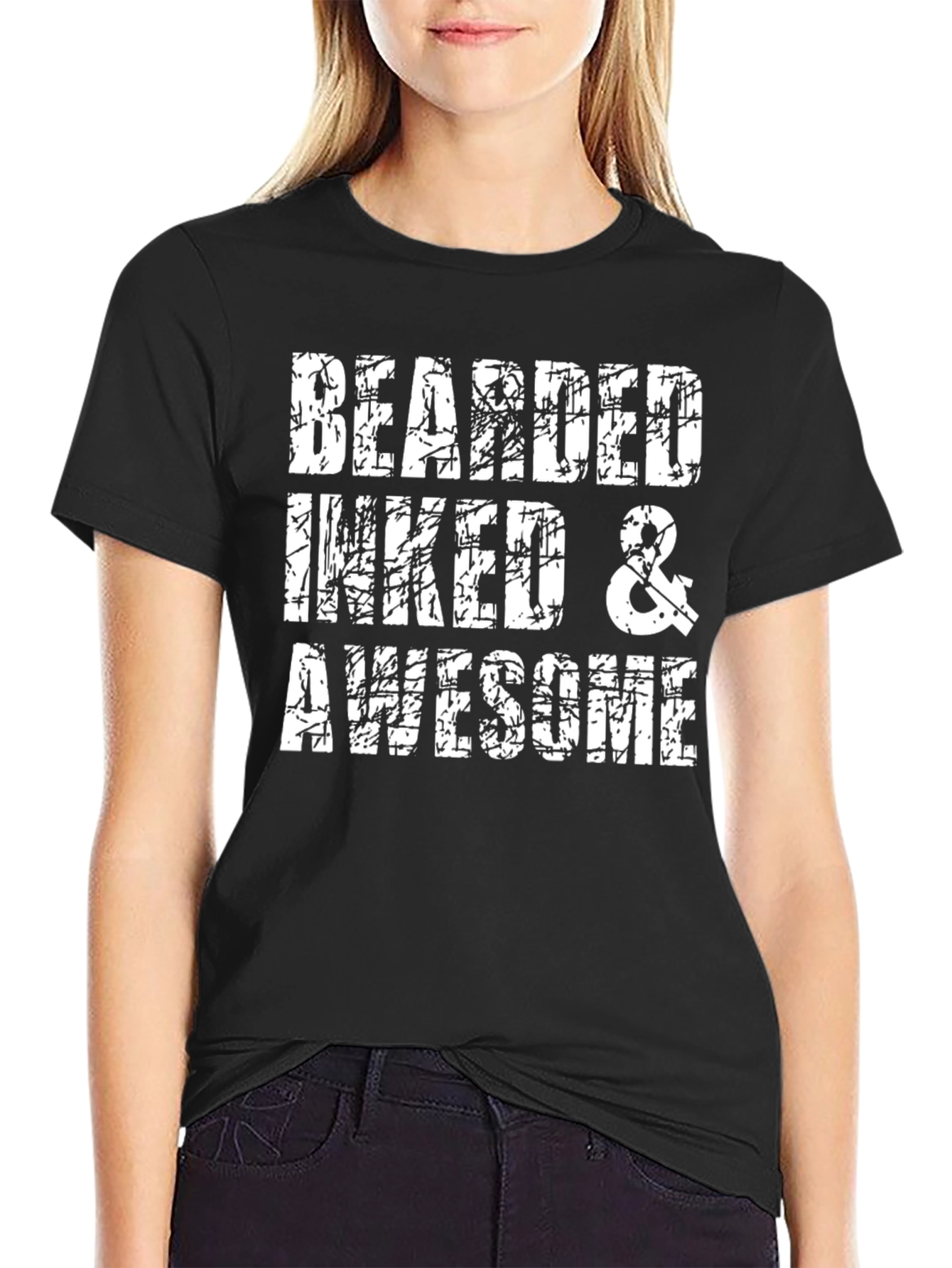 Bearded Inked Awesome Graphic Tee