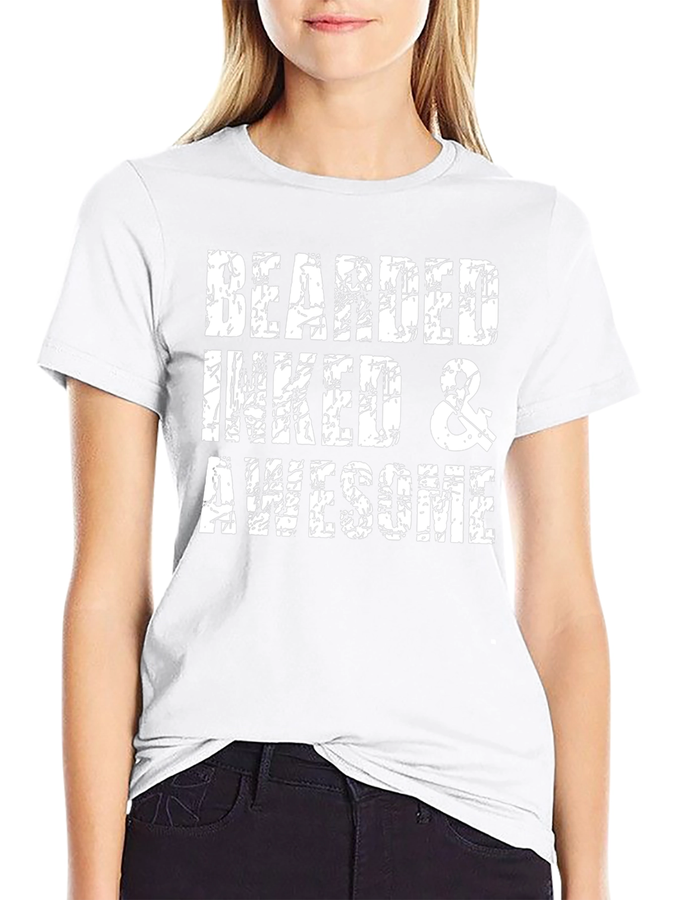 Bearded Inked Awesome Graphic Tee