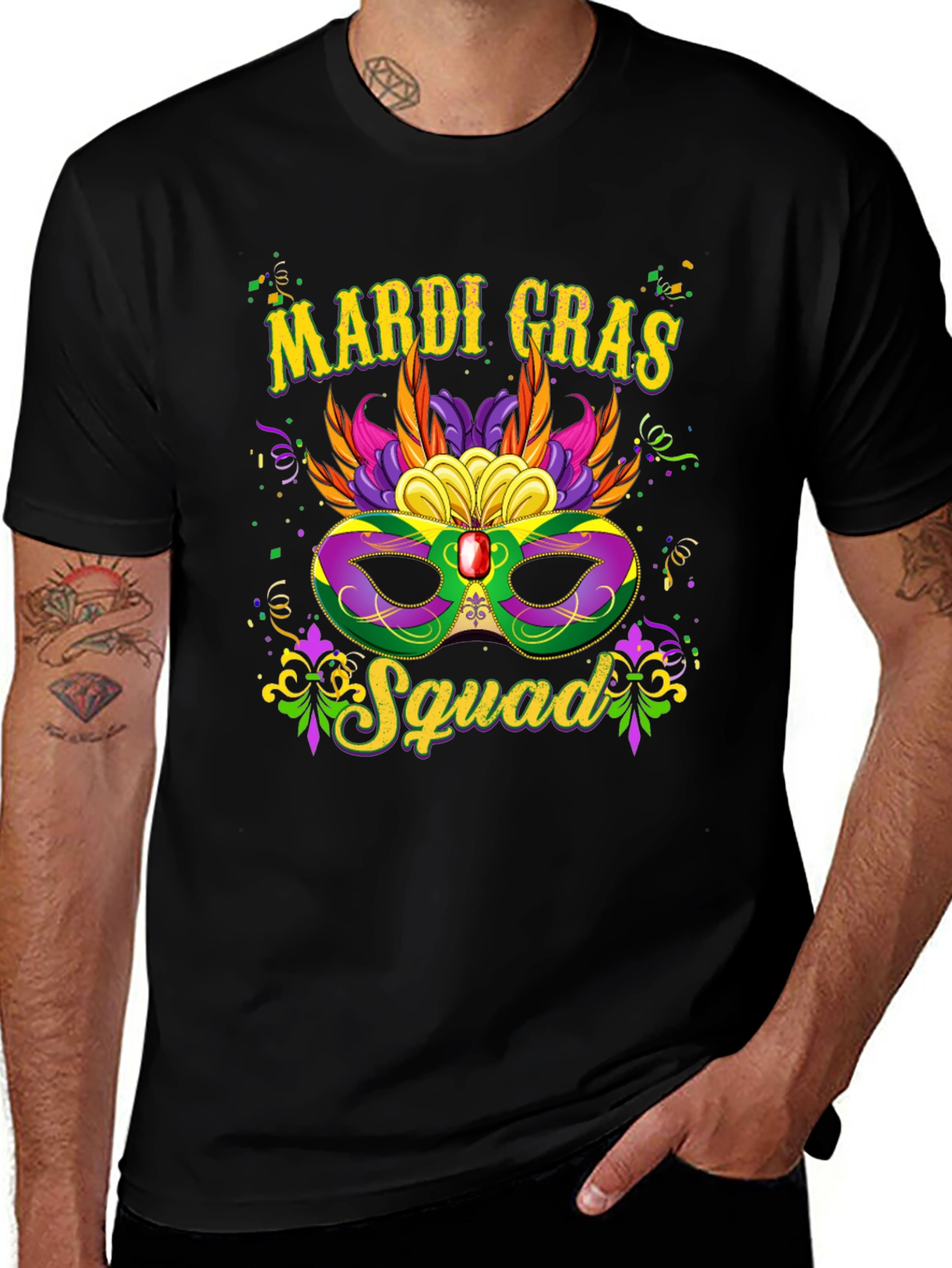 Mardi Gras Squad Graphic Tee - Unisex