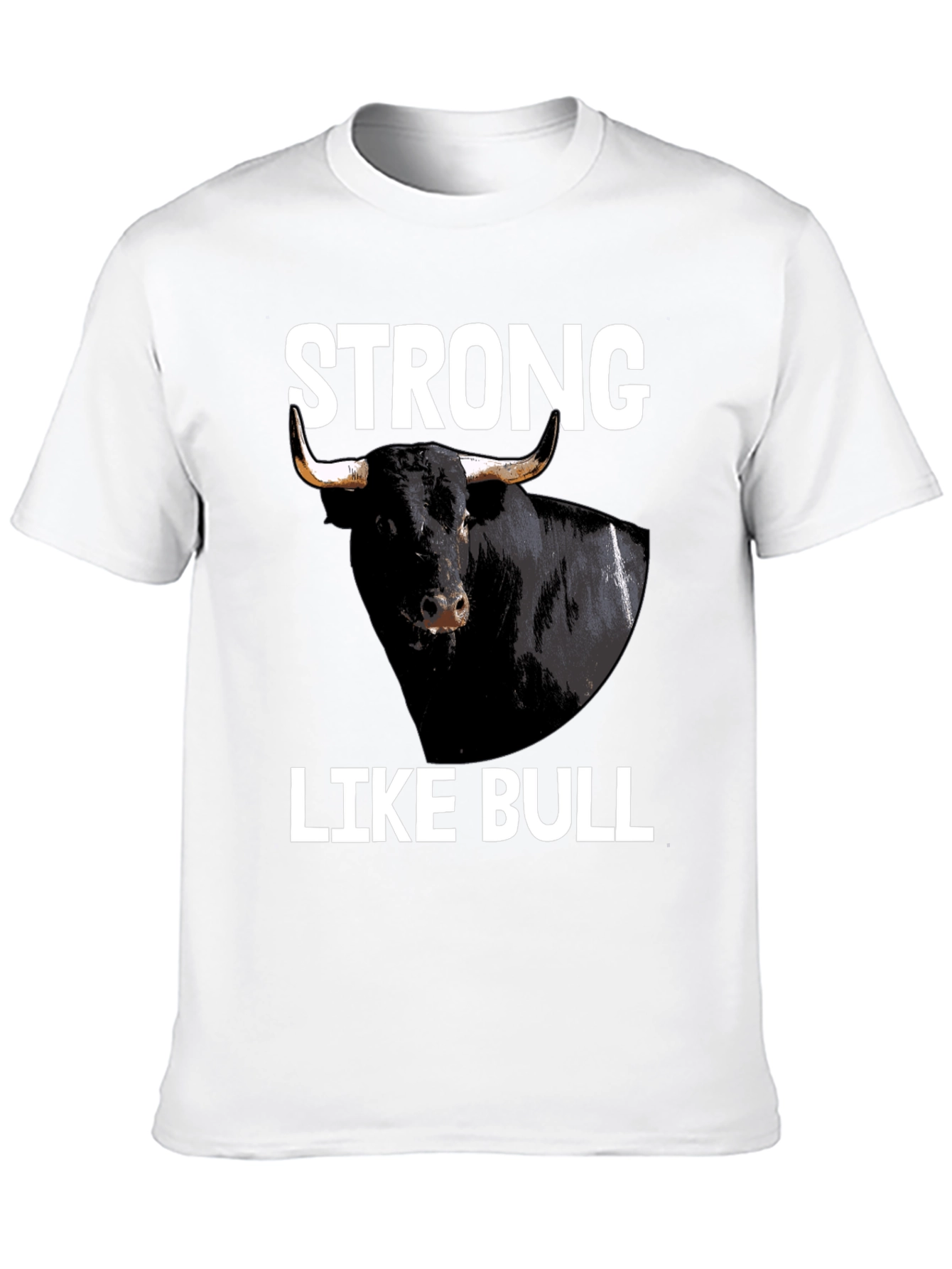 Strong Like Bull Graphic Tee - Black