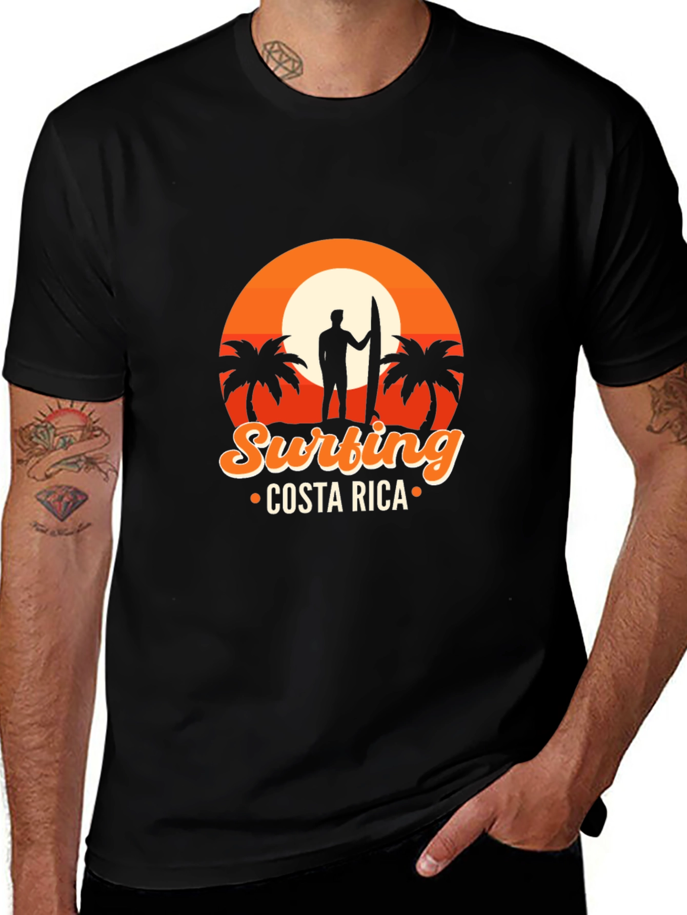Surfing Costa Rica Graphic Tee - Vacation Vibes