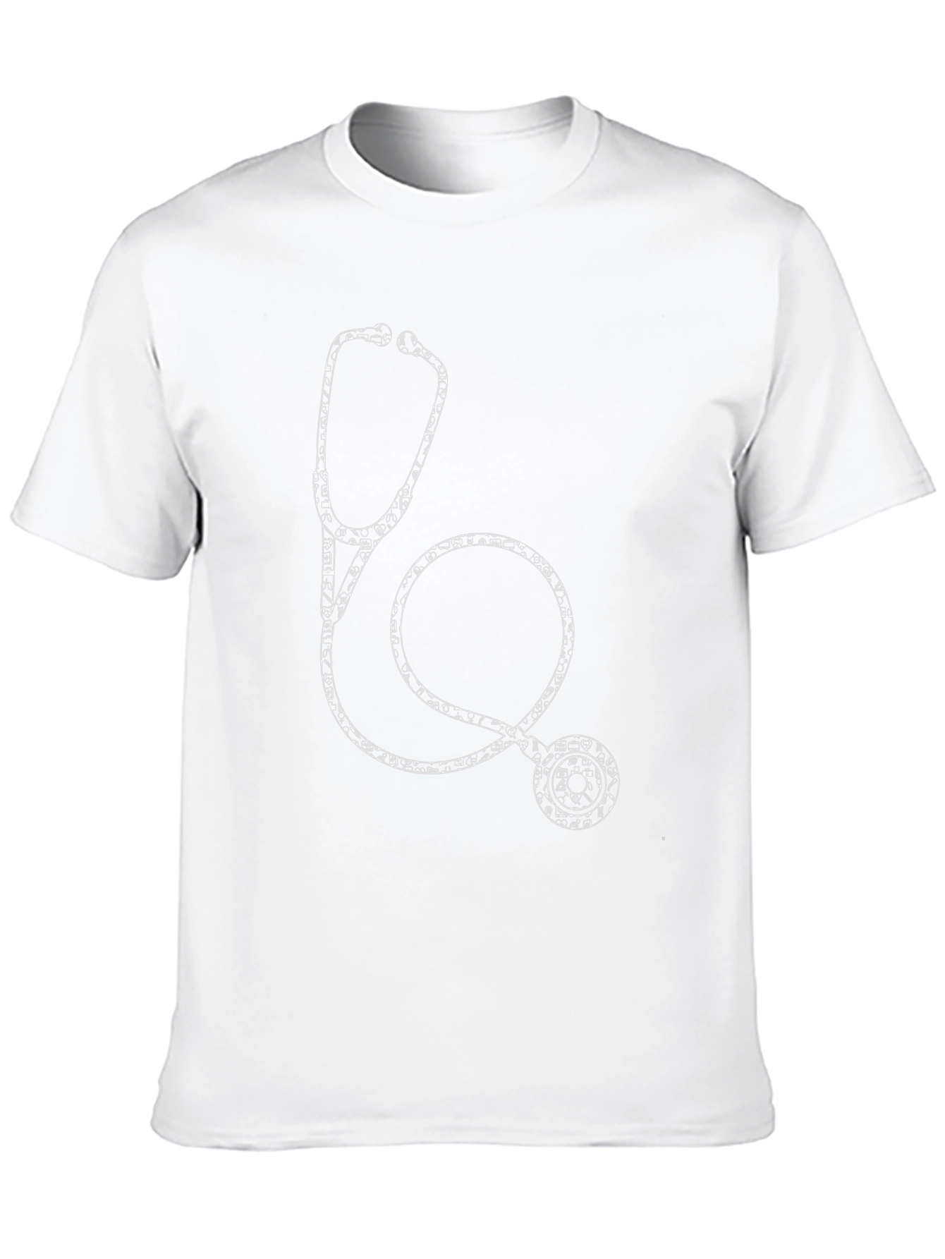 Medical Stethoscope Graphic Tee - Black
