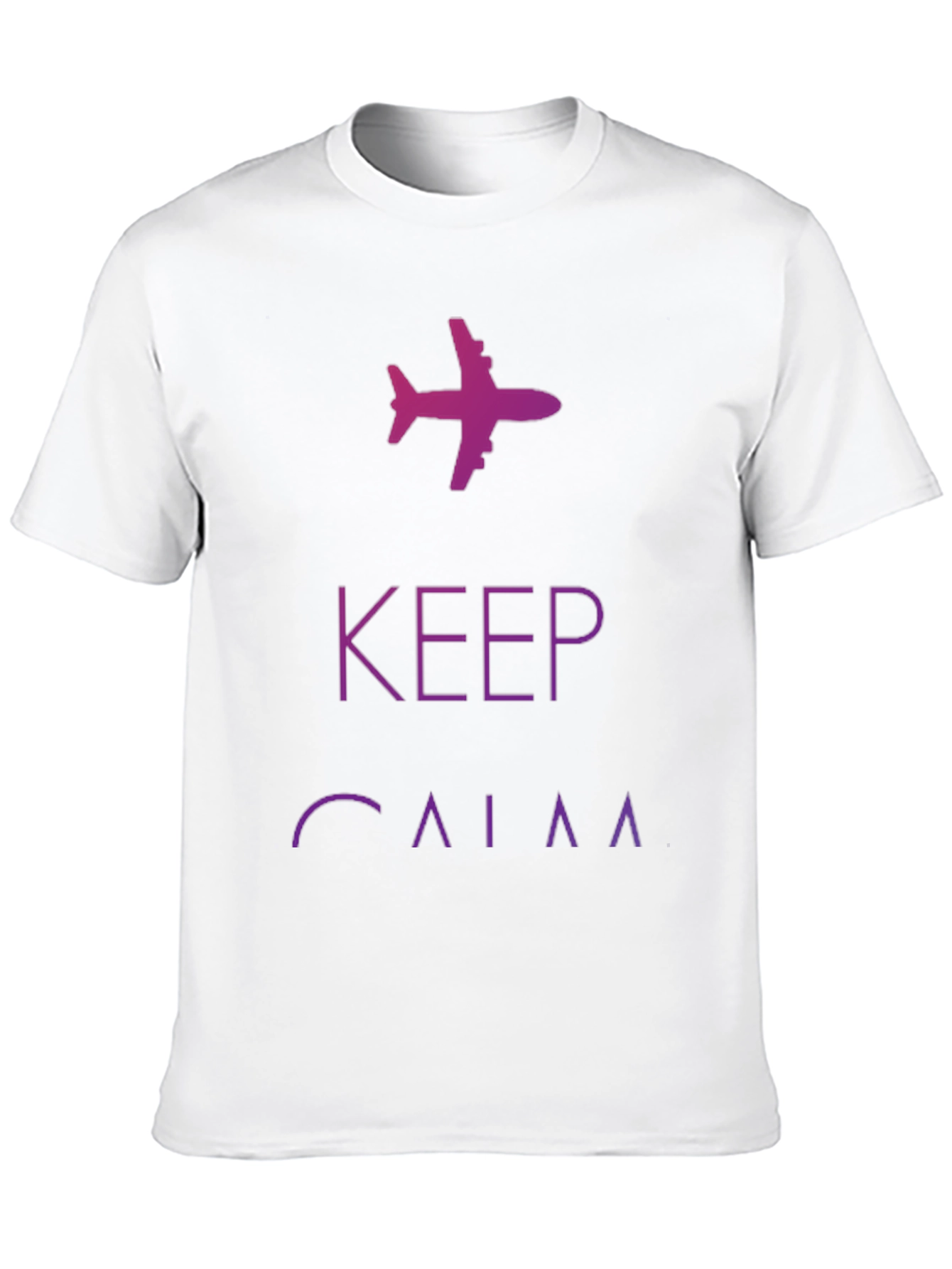 Keep Calm Airplane Graphic Tee - Black