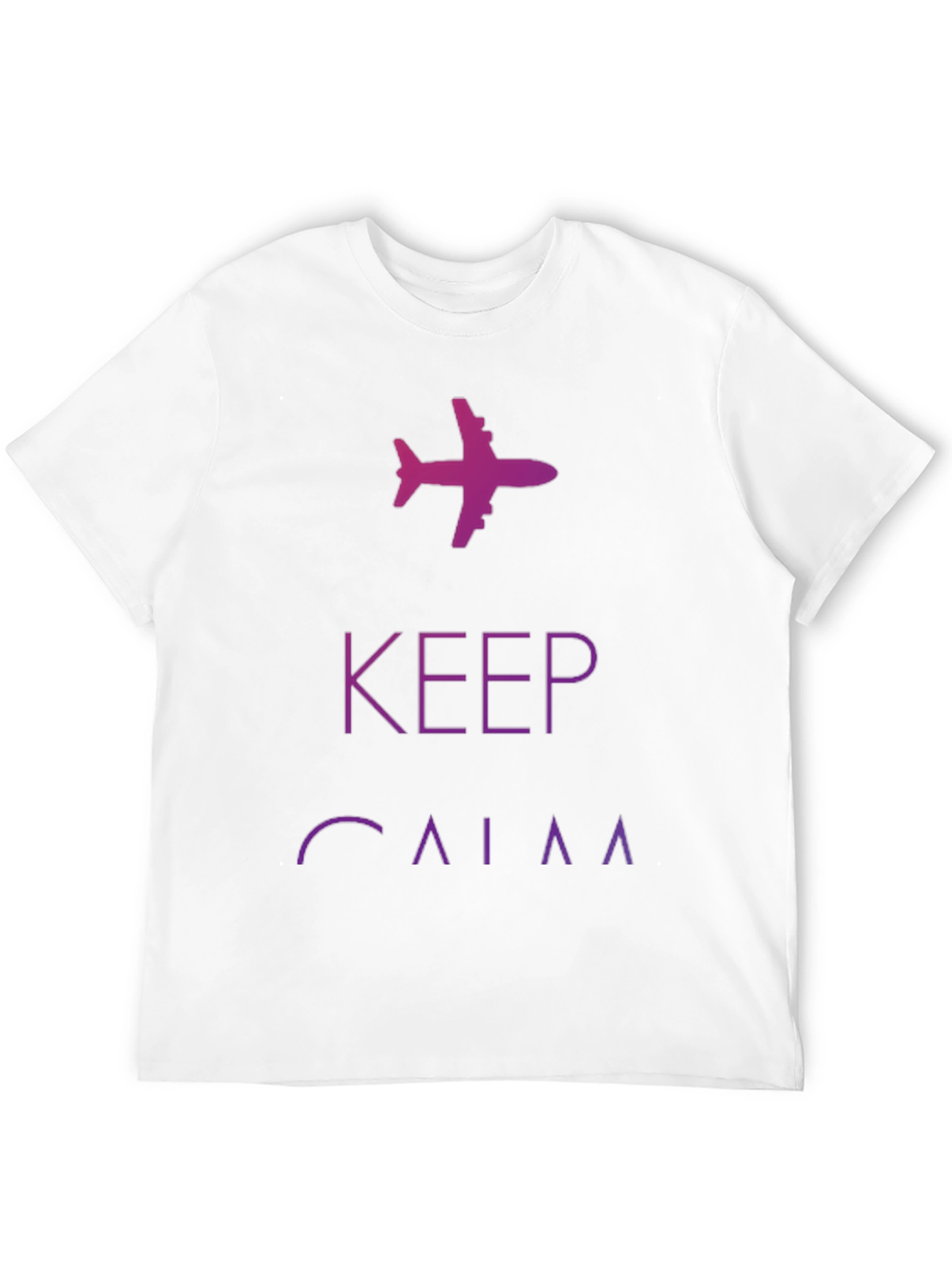 Keep Calm Airplane Graphic Tee - Black