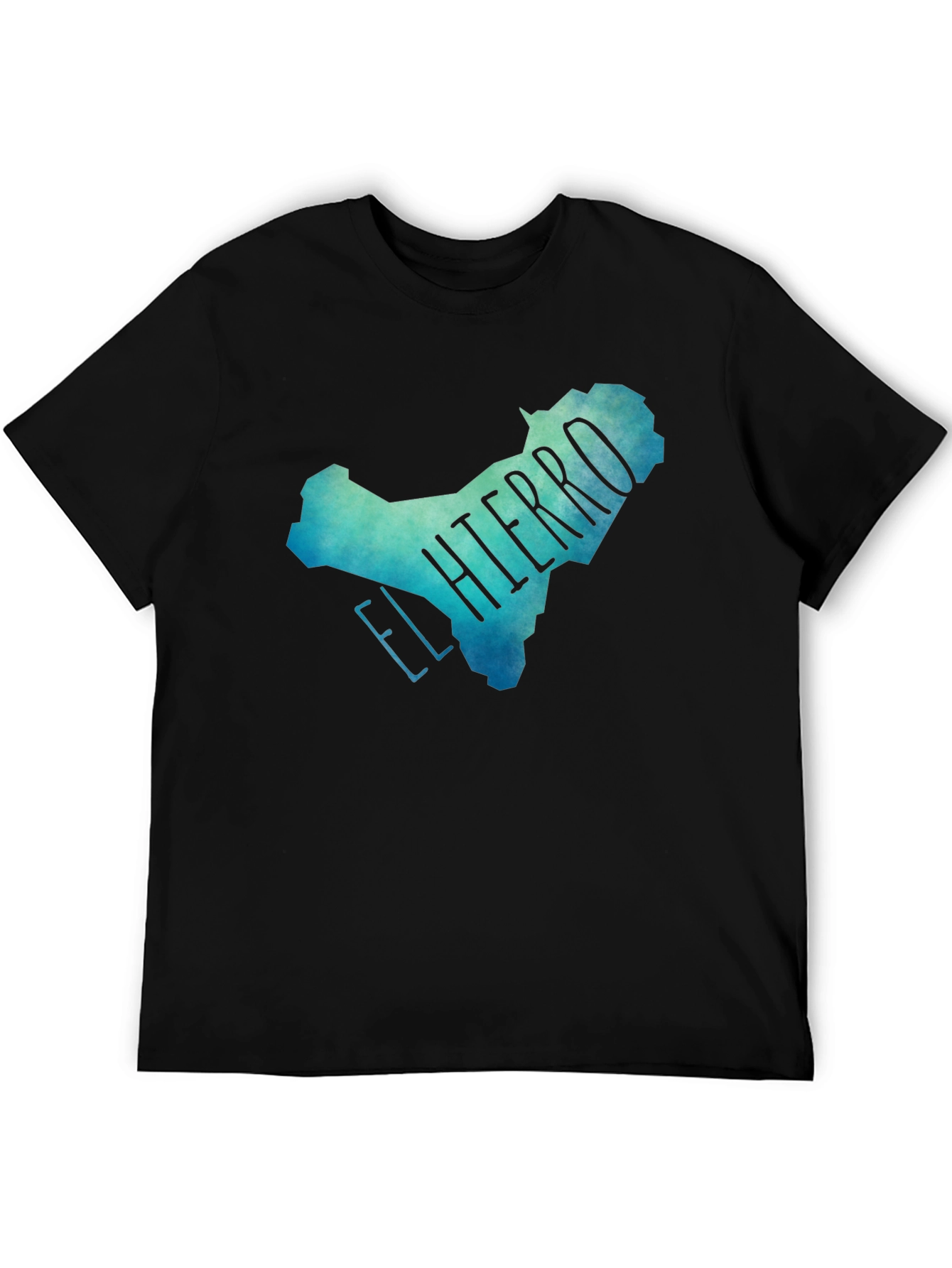 El Hierro Island Graphic Tee - Black Cotton T-Shirt