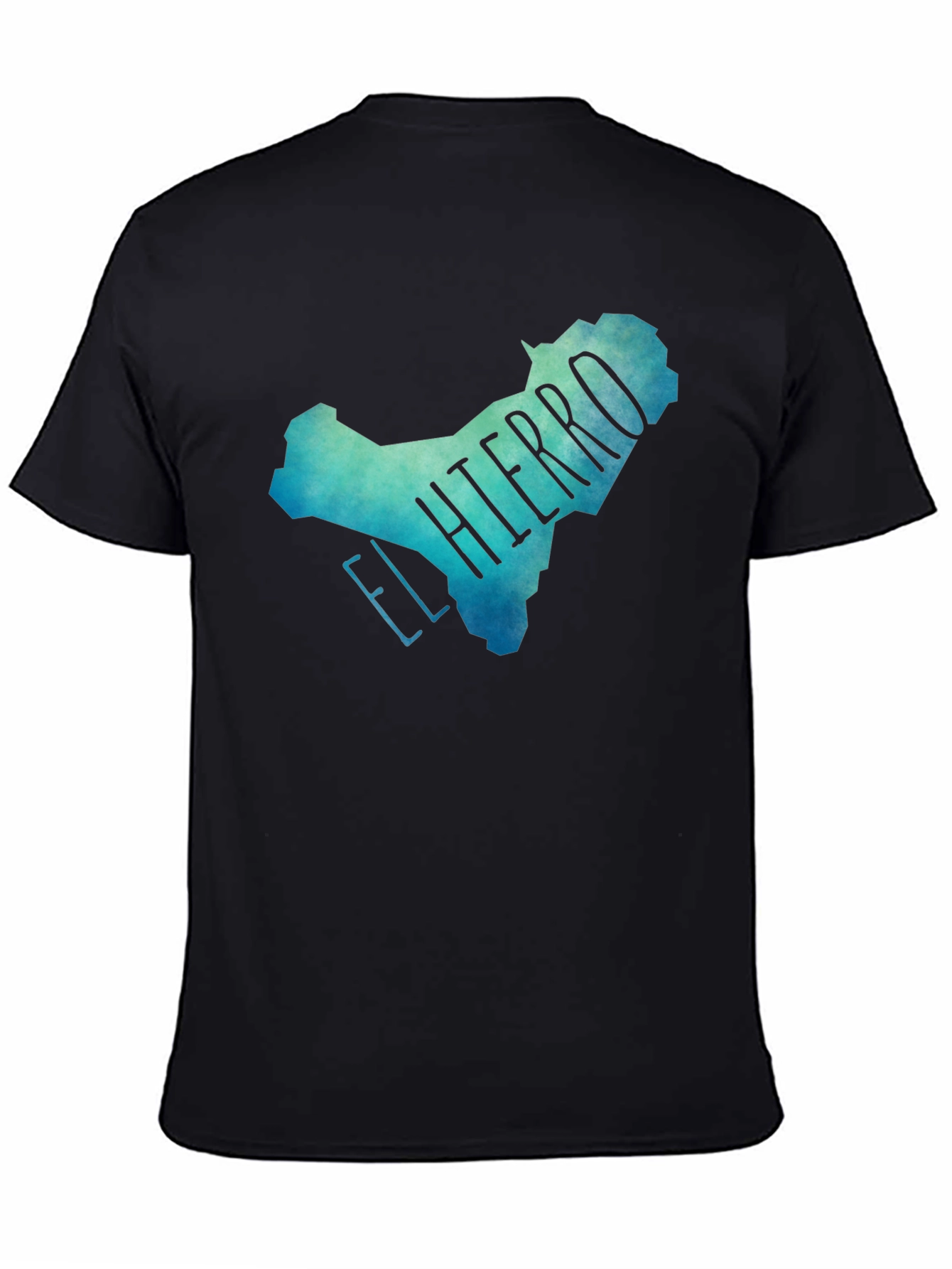 El Hierro Island Graphic Tee - Black Cotton T-Shirt