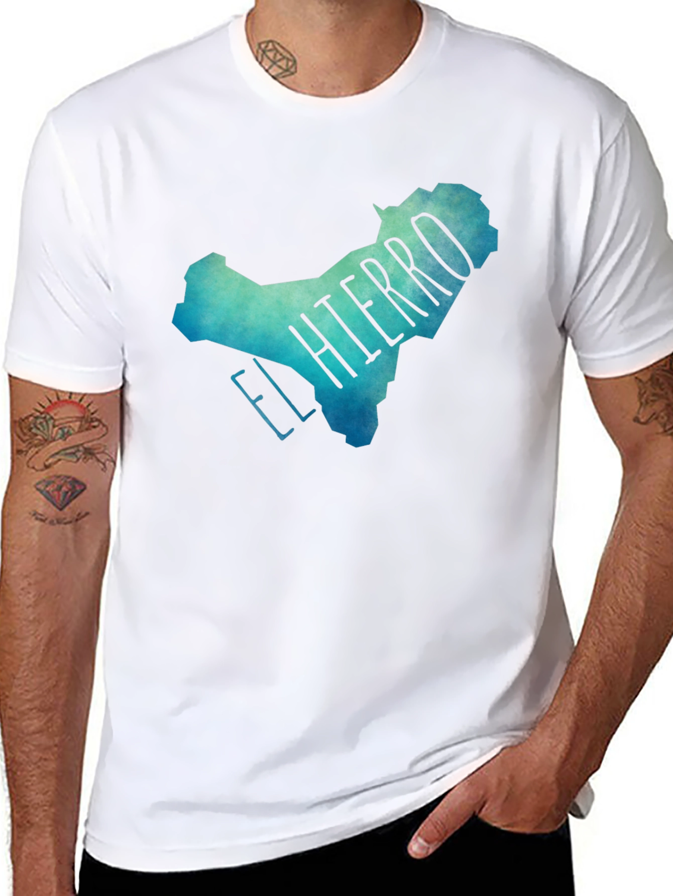 El Hierro Island Graphic Tee - Black Cotton T-Shirt