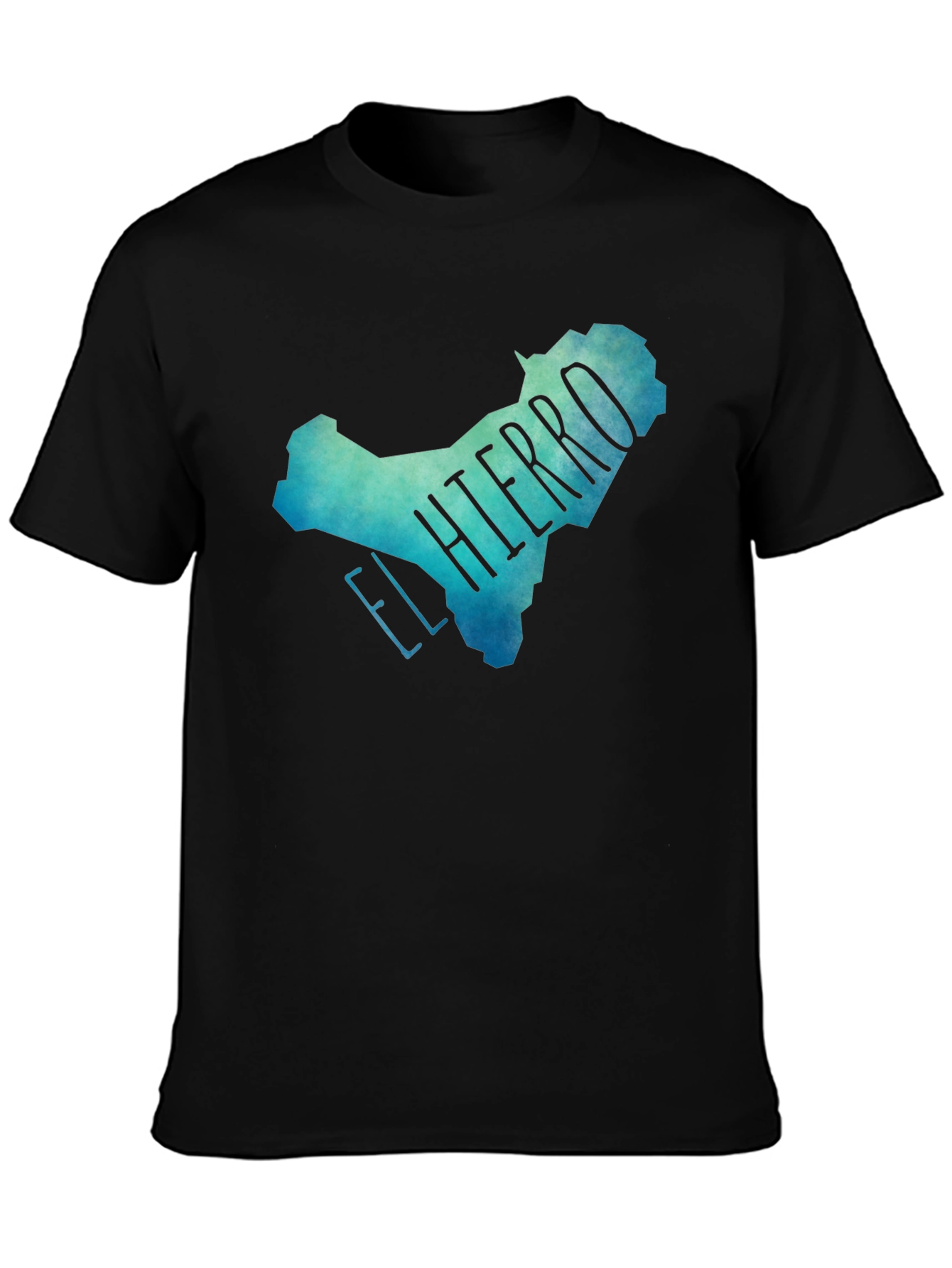 El Hierro Island Graphic Tee - Black Cotton T-Shirt