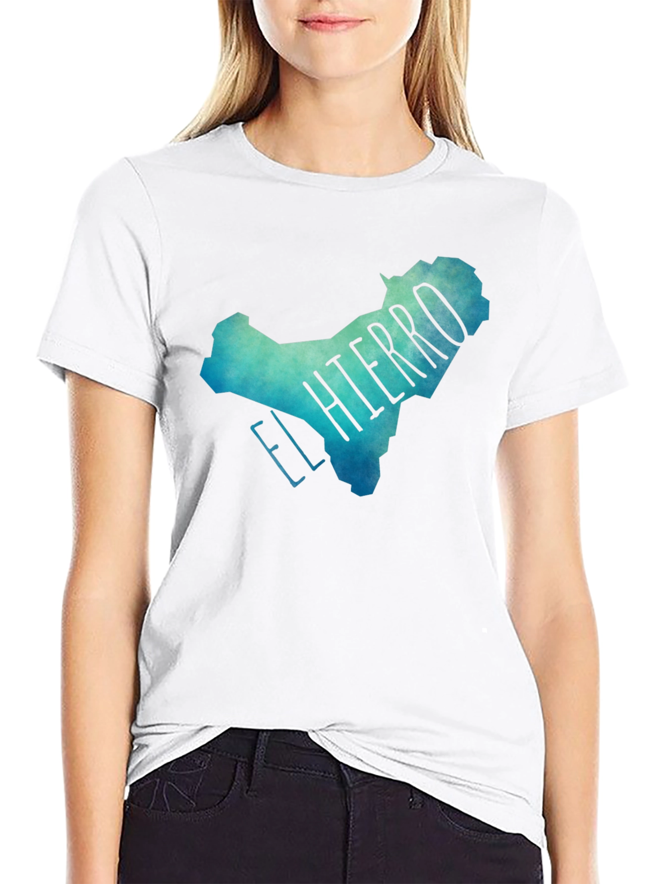 El Hierro Island Graphic Tee - Black Cotton T-Shirt
