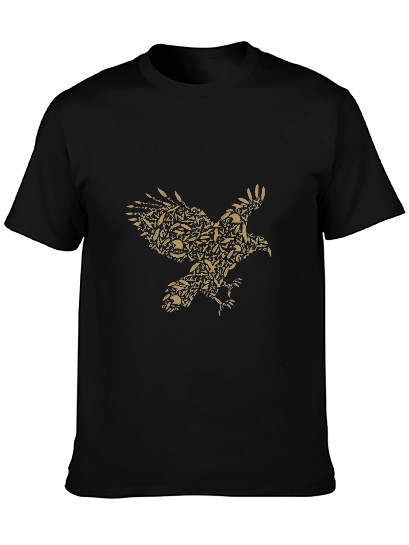 Eagle Feather Graphic Black T-Shirt