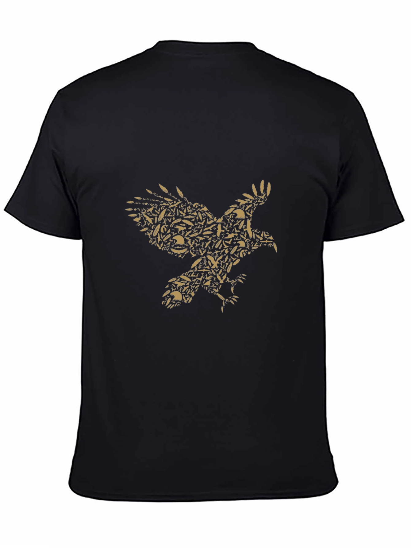 Eagle Feather Graphic Black T-Shirt