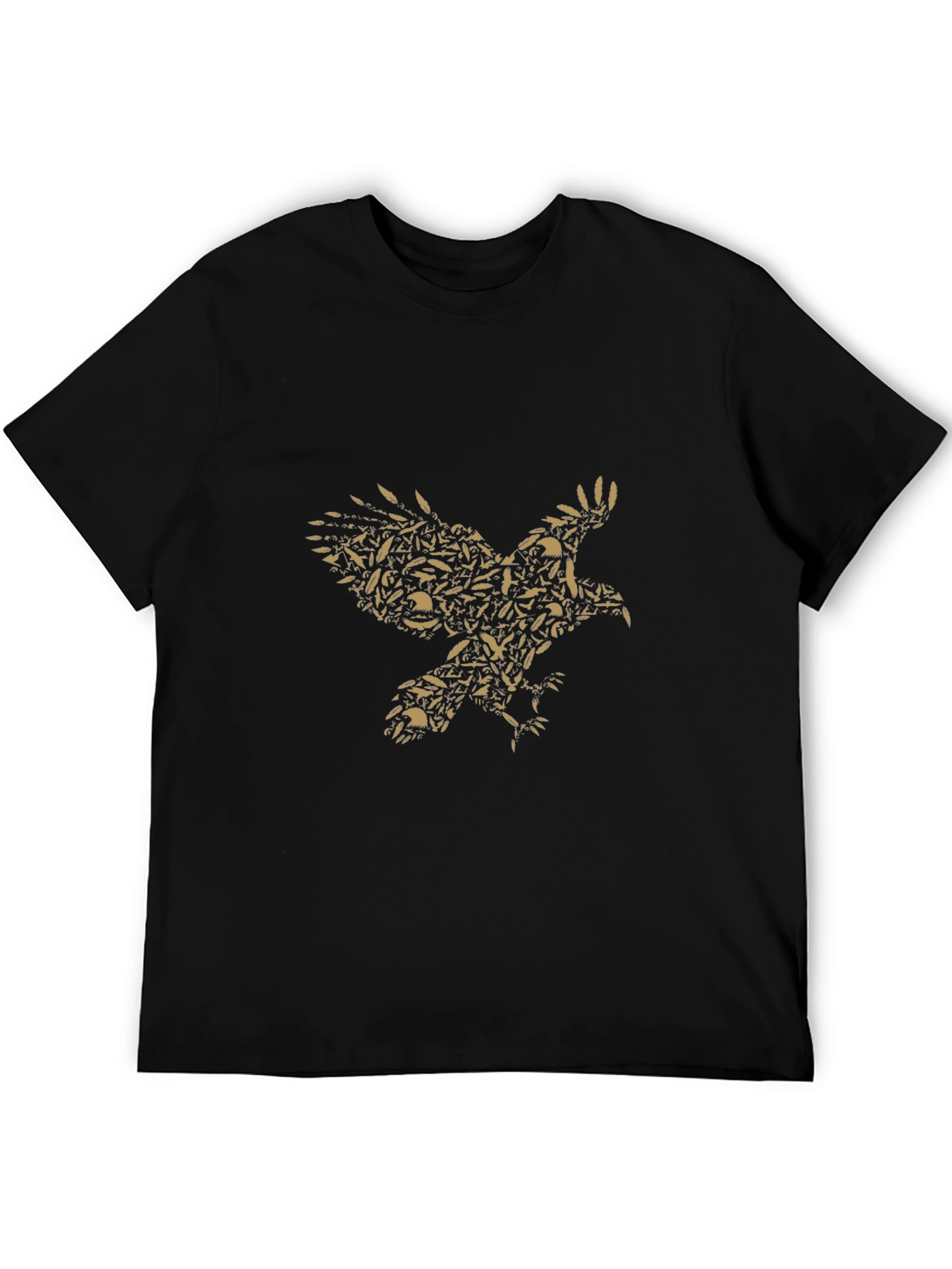 Eagle Feather Graphic Black T-Shirt