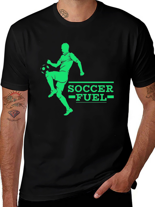 Soccer Fuel Graphic Tee - Black Cotton