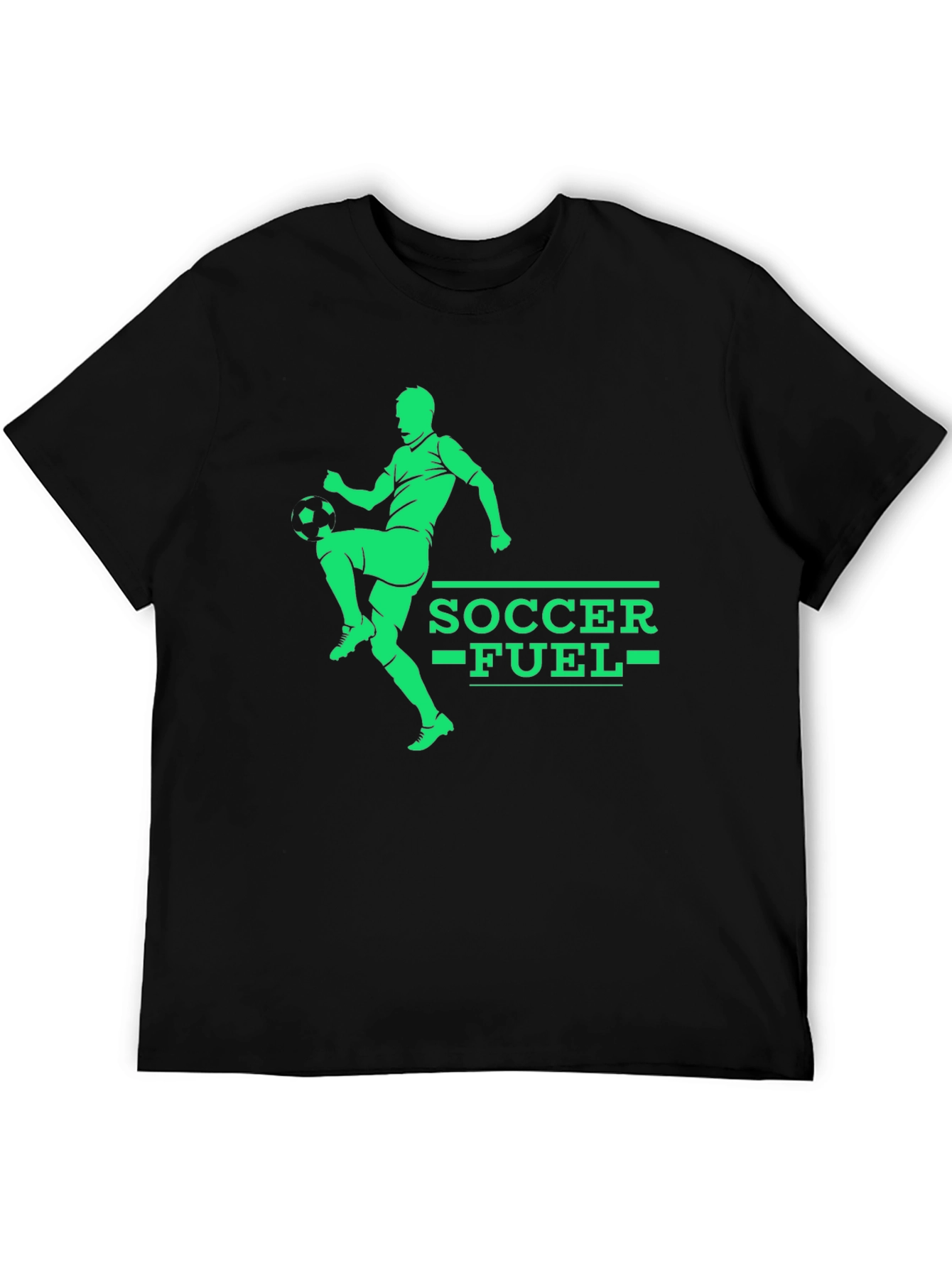 Soccer Fuel Graphic Tee - Black Cotton