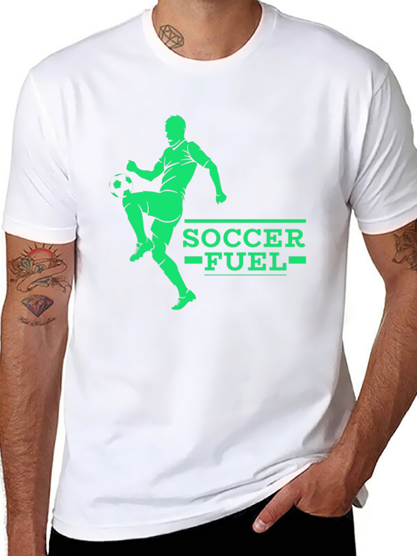 Soccer Fuel Graphic Tee - Black Cotton