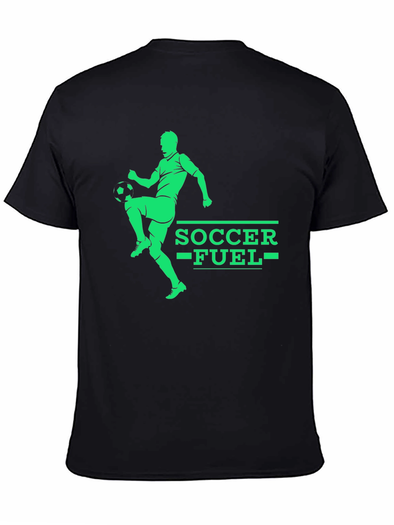 Soccer Fuel Graphic Tee - Black Cotton