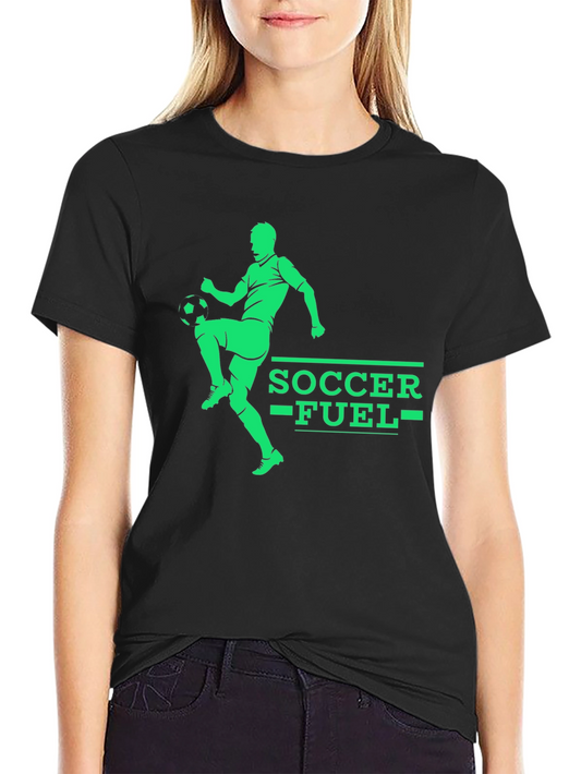 Soccer Fuel Graphic Tee - Black Cotton