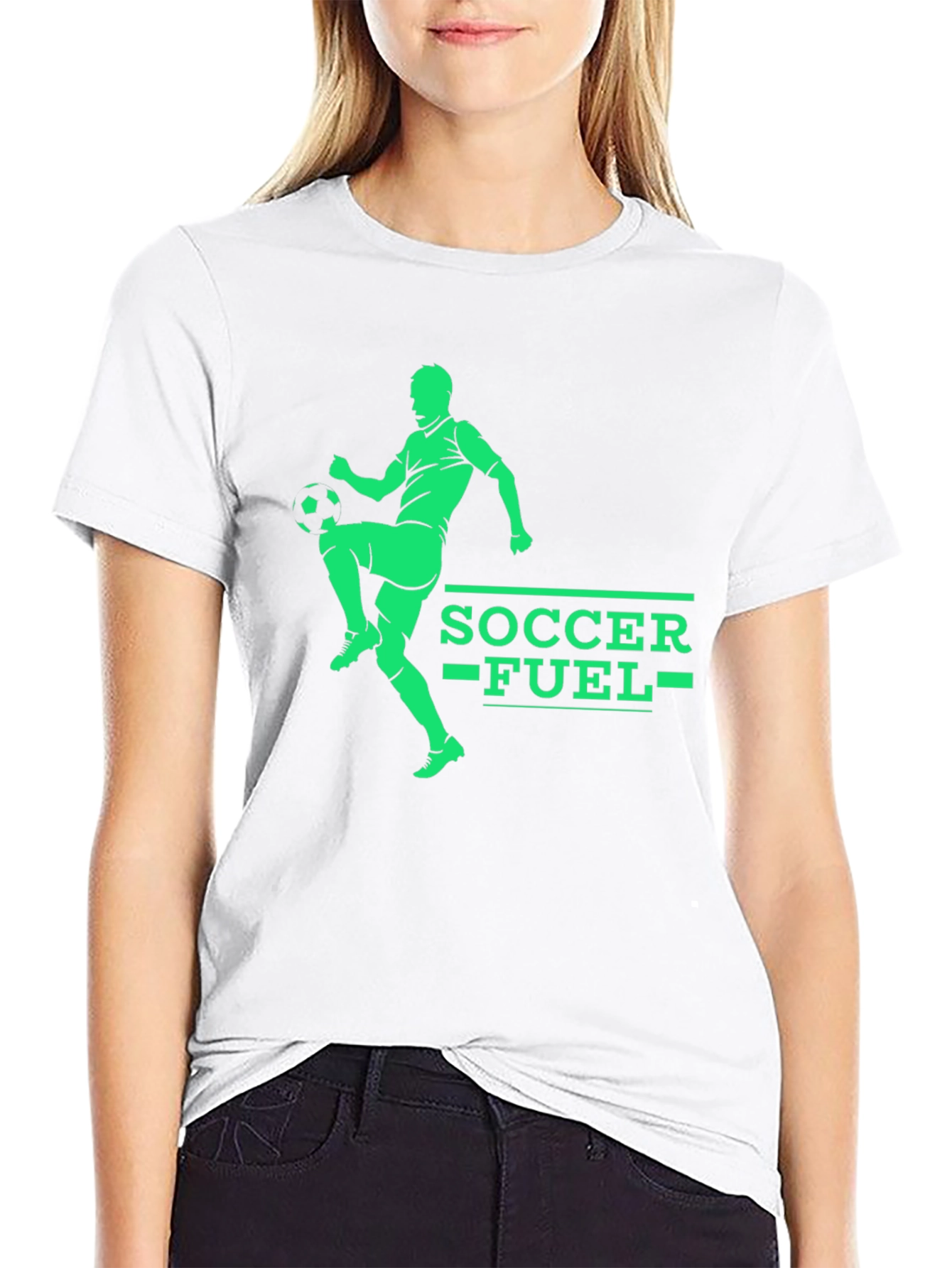 Soccer Fuel Graphic Tee - Black Cotton