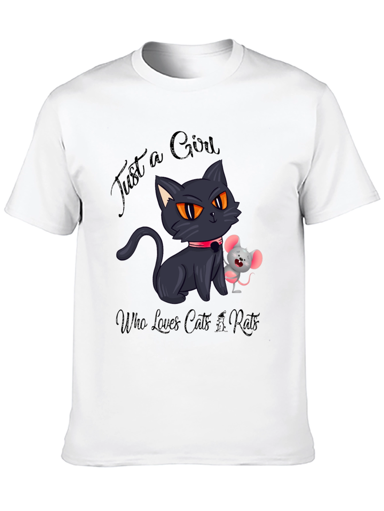 Cute Cat and Mouse Graphic Tee