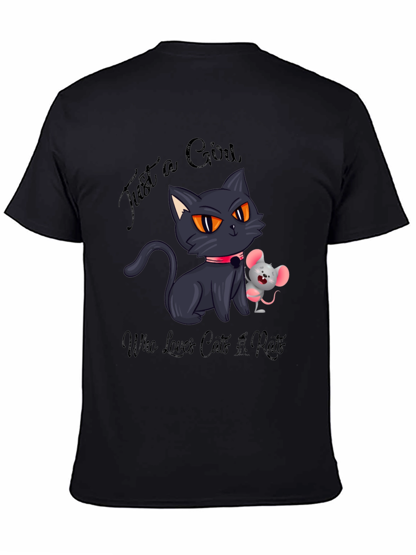 Cute Cat and Mouse Graphic Tee