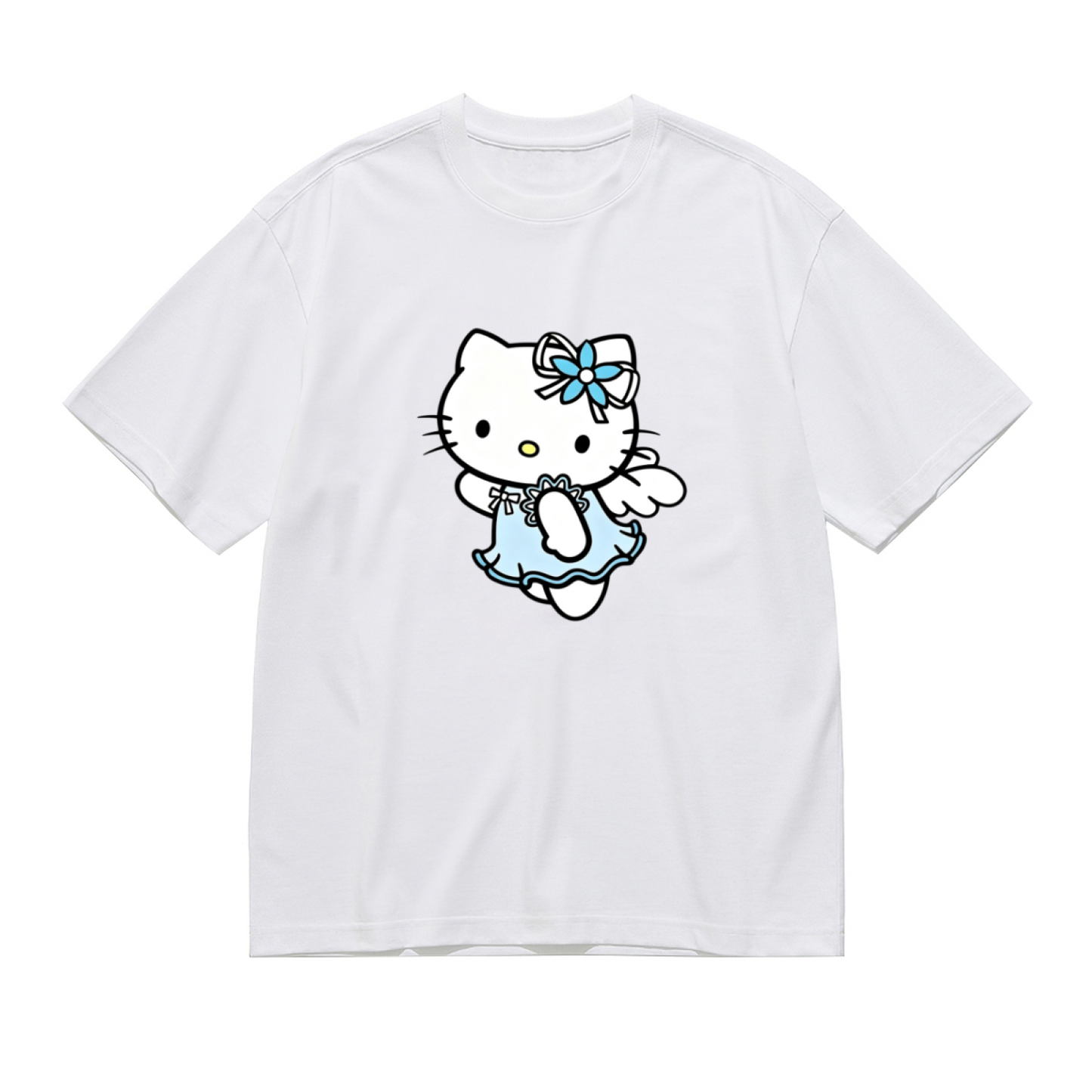 Angel?Style Blue Dress Hello Kitty Dreamy Plus?Size Ladies T?Shirt