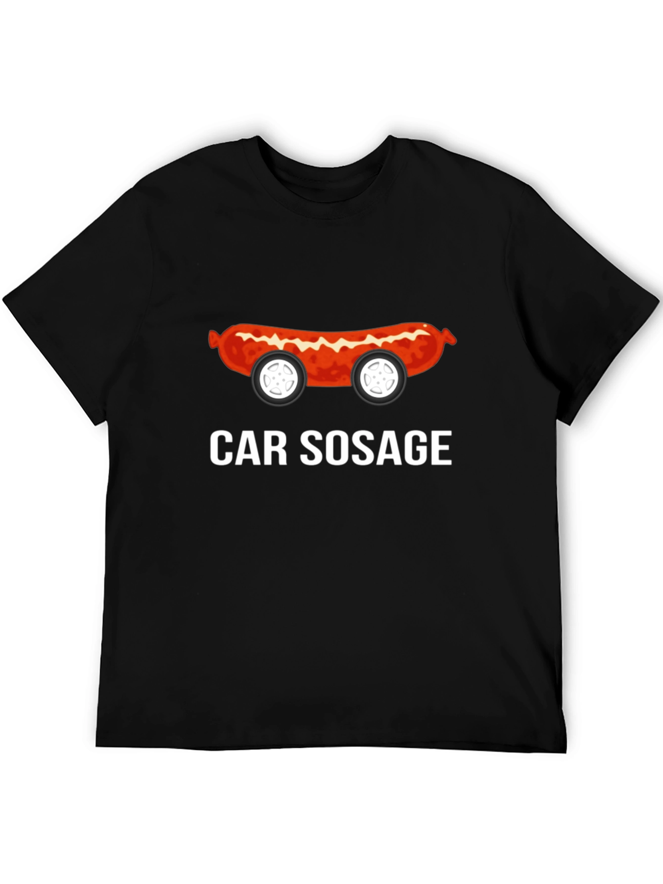 Funny Car Sosage Graphic T-Shirt