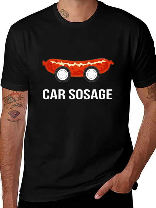 Funny Car Sosage Graphic T-Shirt