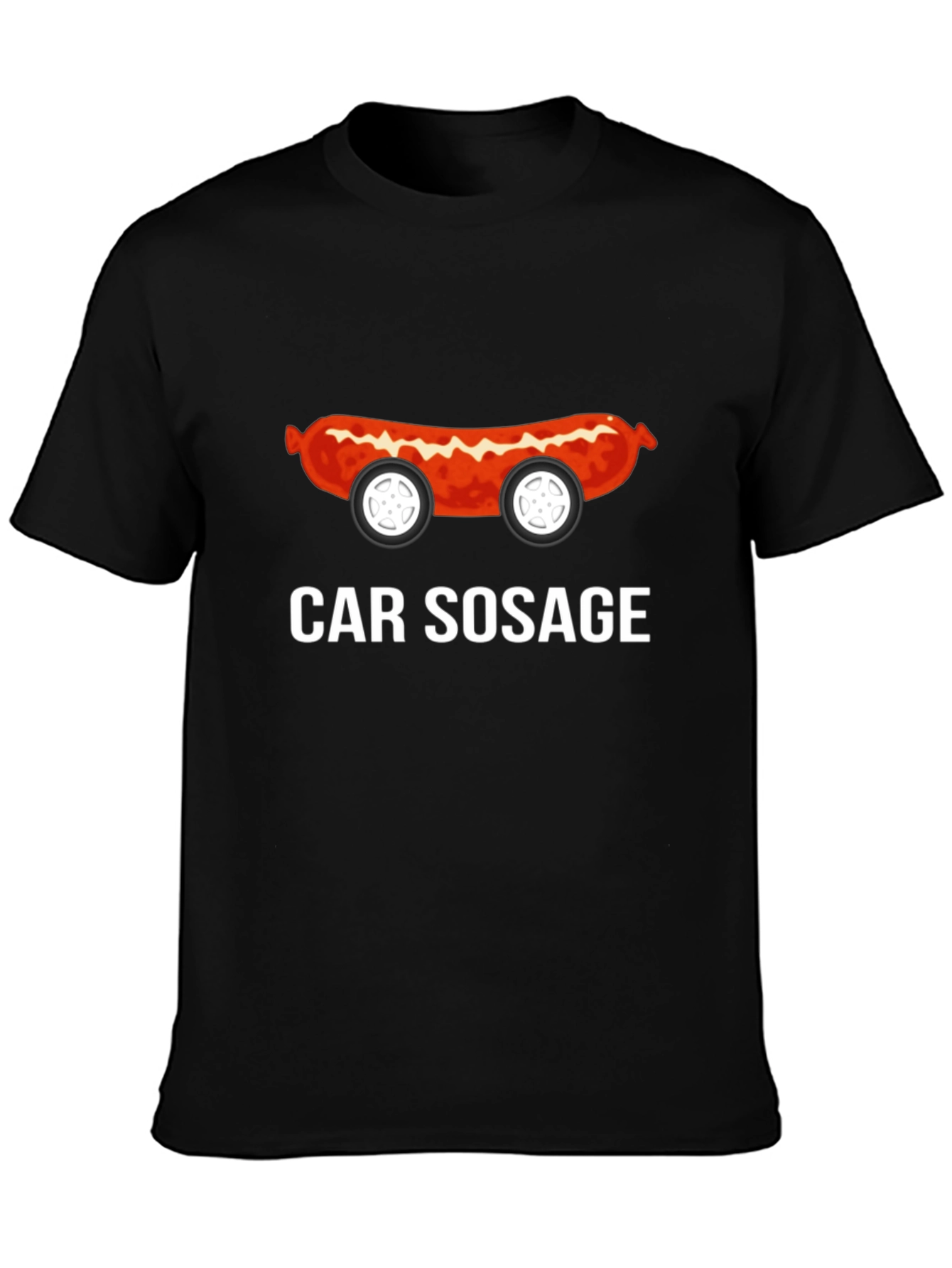 Funny Car Sosage Graphic T-Shirt