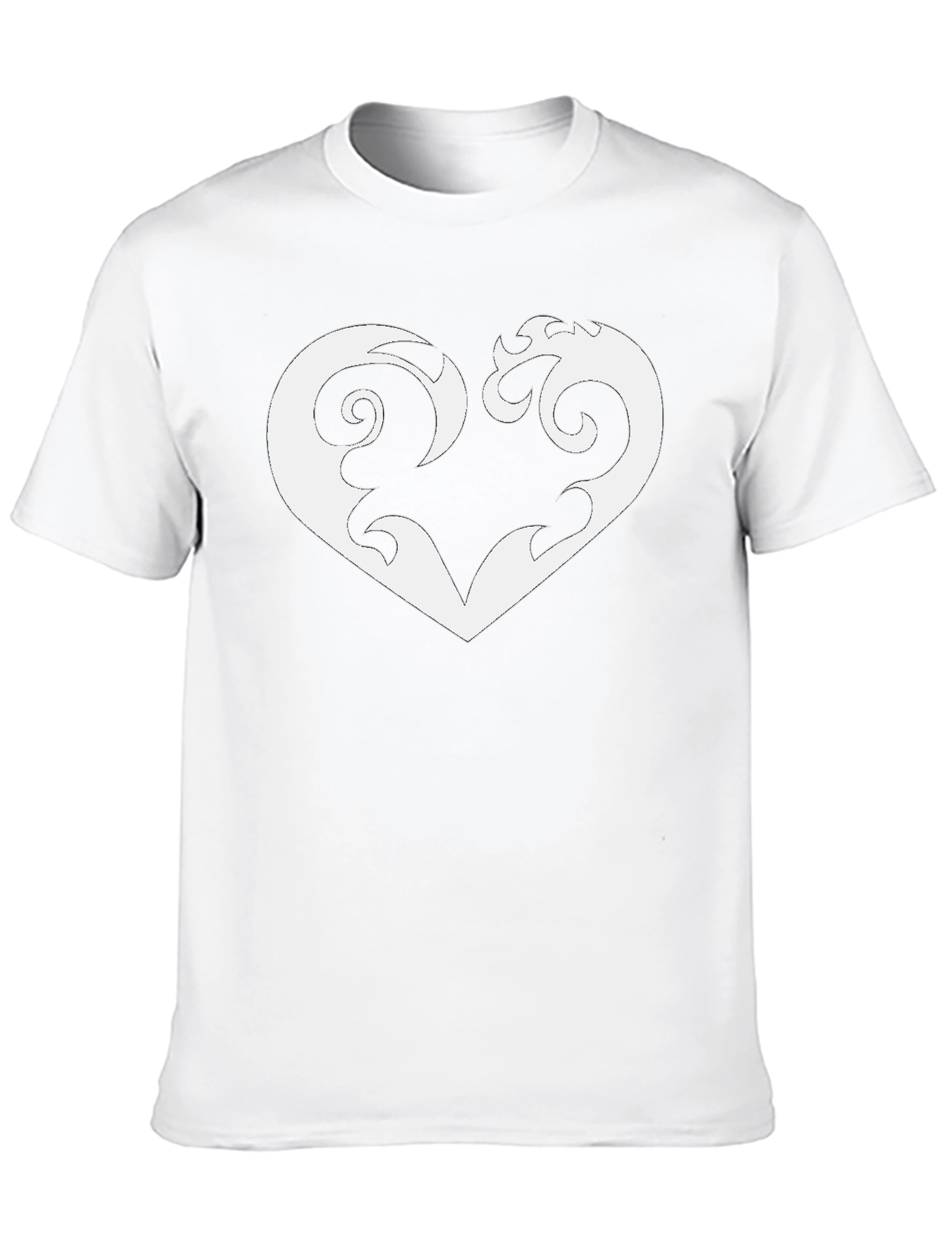 Heart Graphic Tee - Stylish Black T-Shirt