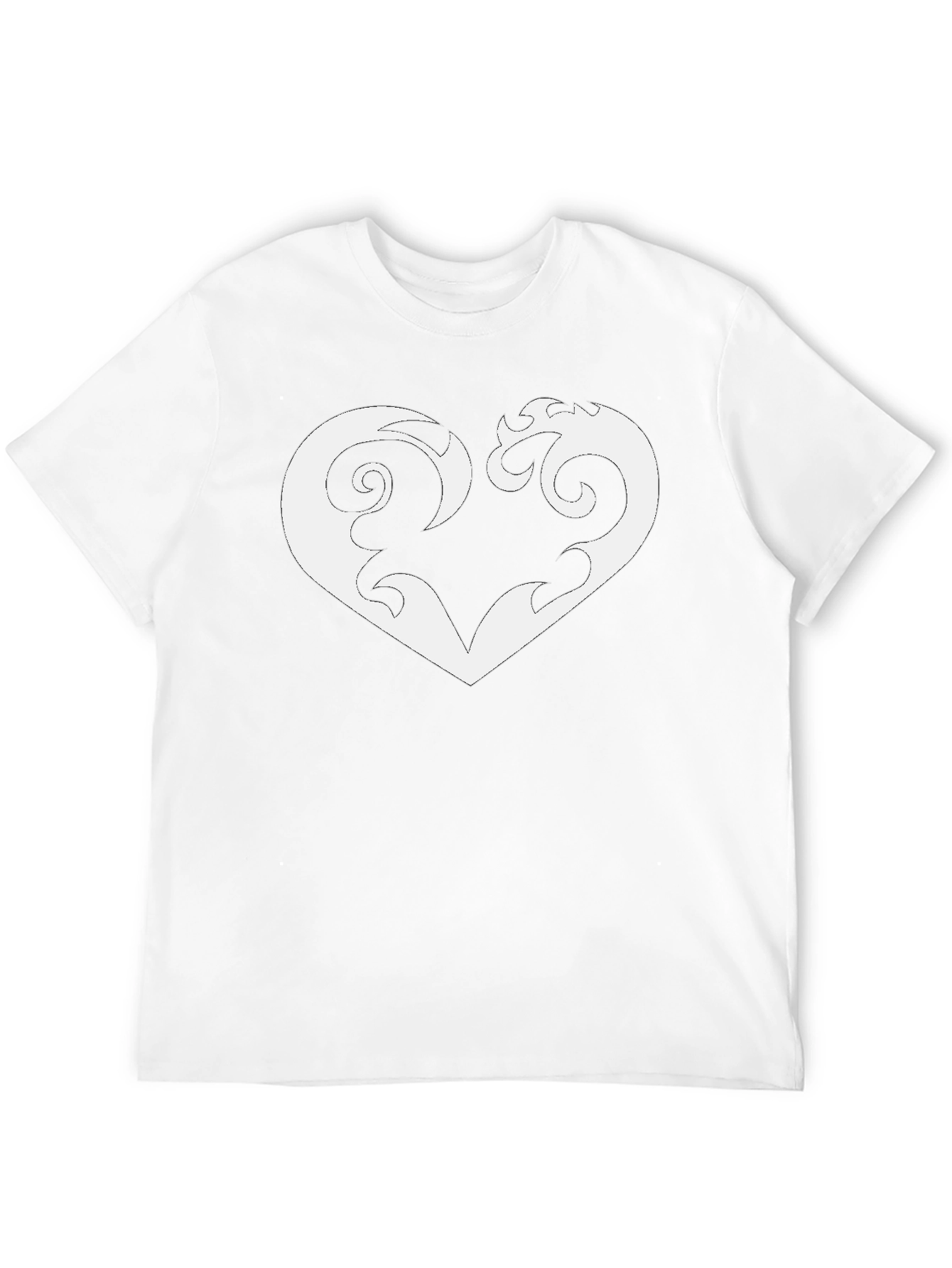 Heart Graphic Tee - Stylish Black T-Shirt
