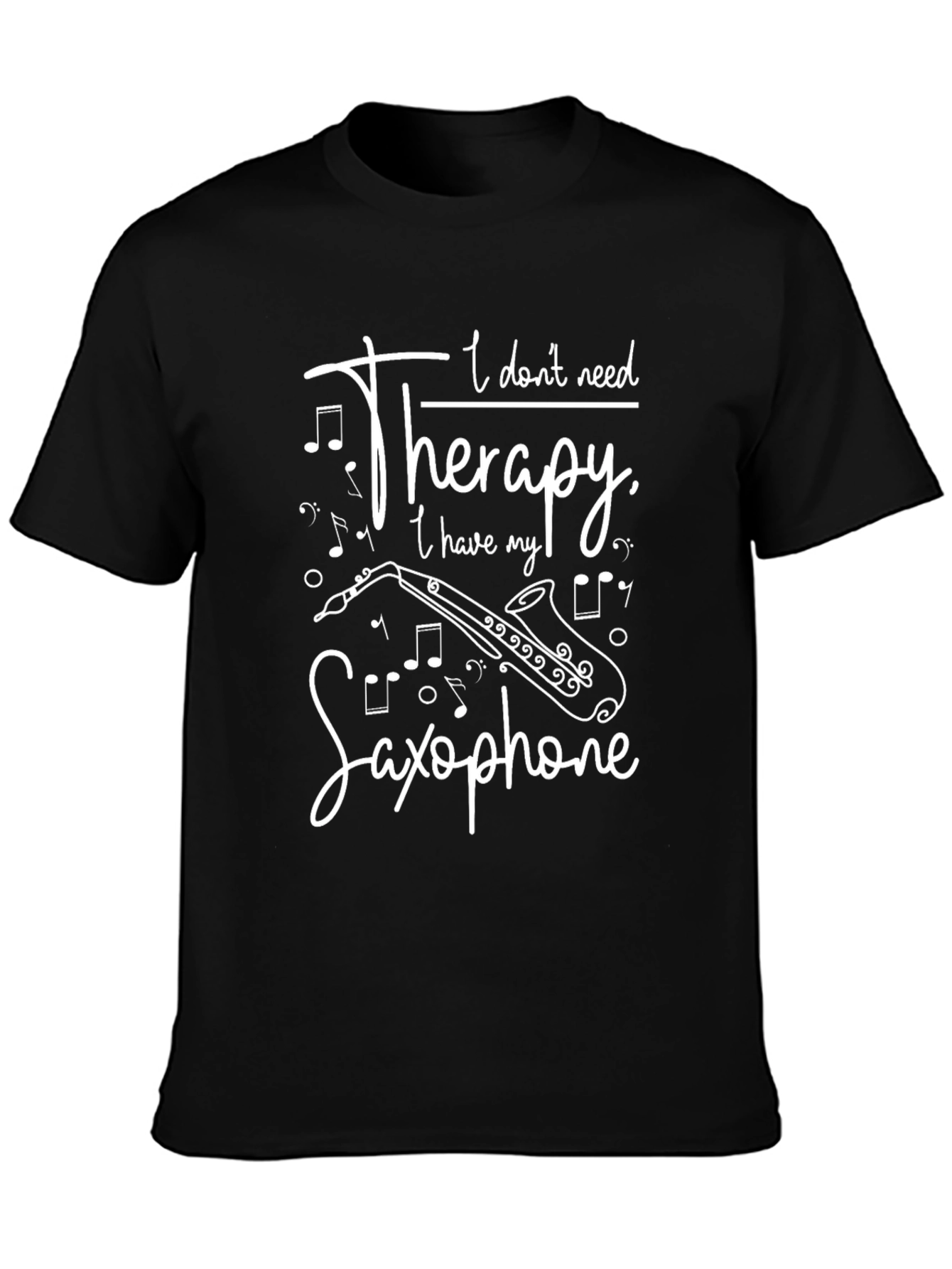 Saxophone Therapy Black T-Shirt