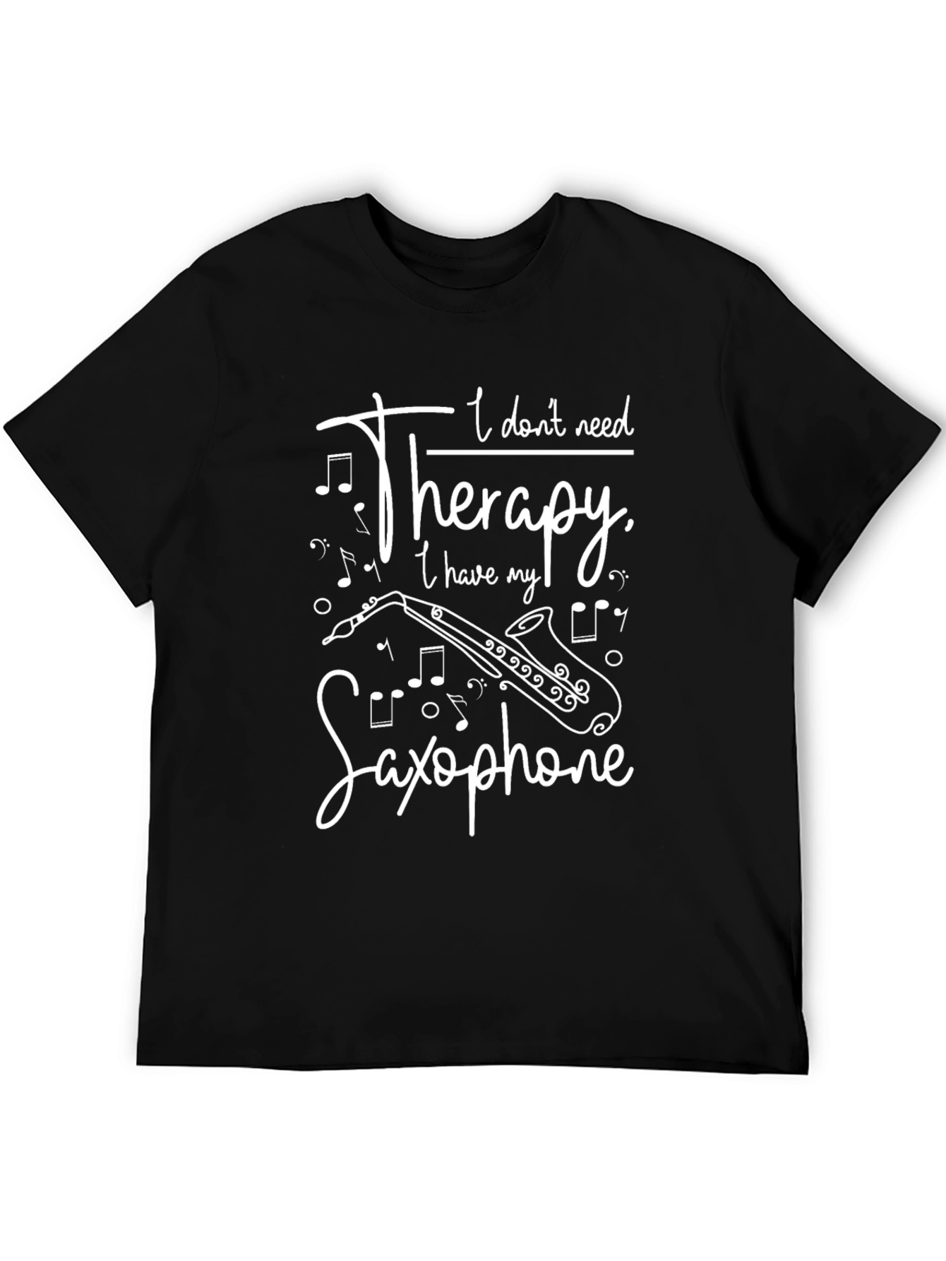 Saxophone Therapy Black T-Shirt