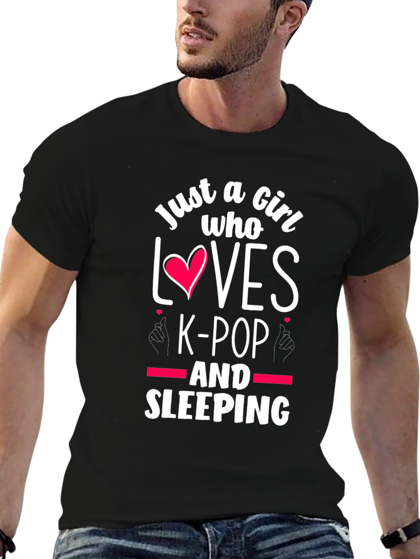 Just A Girl Who Loves K-Pop and Sleeping T-Shirt