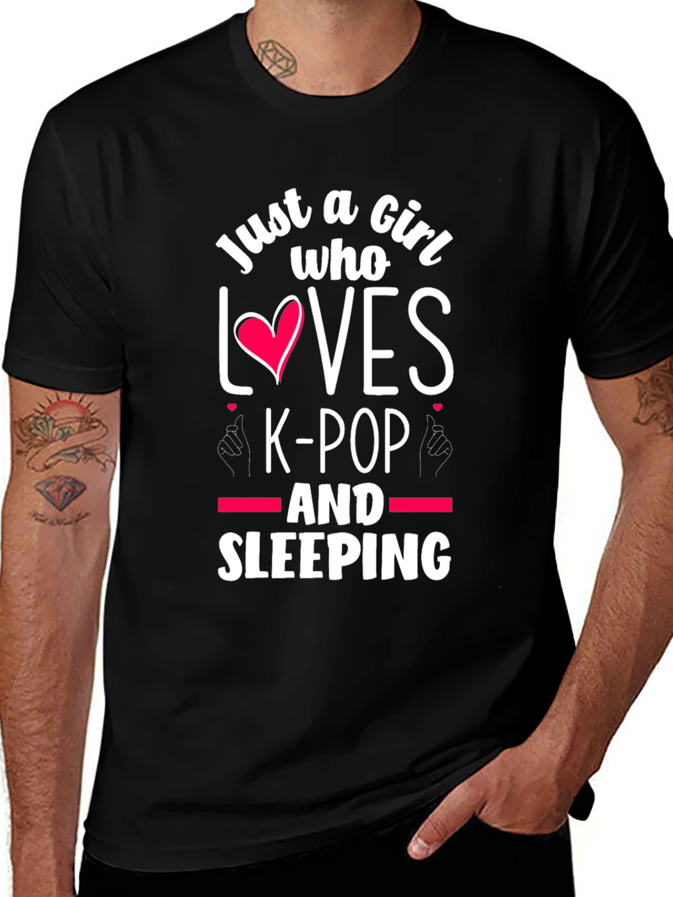 Just A Girl Who Loves K-Pop and Sleeping T-Shirt