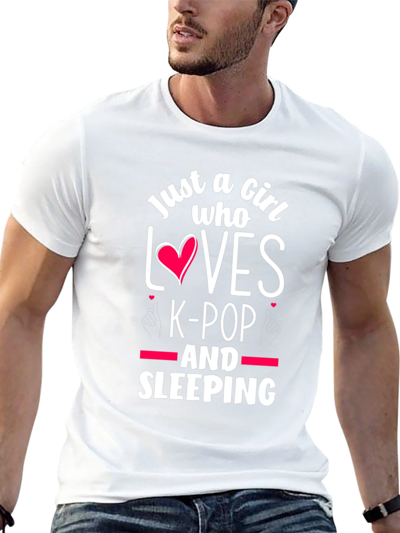 Just A Girl Who Loves K-Pop and Sleeping T-Shirt