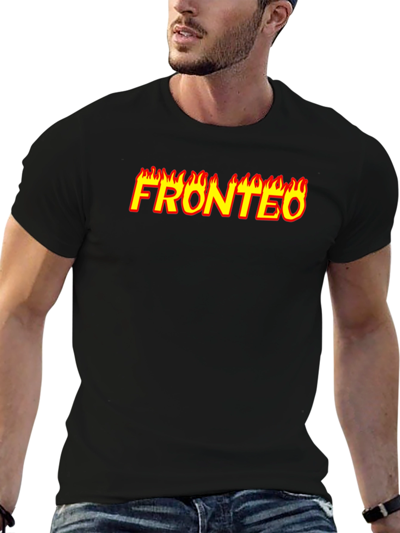 Fronteo Graphic Tee - Flaming Lettering