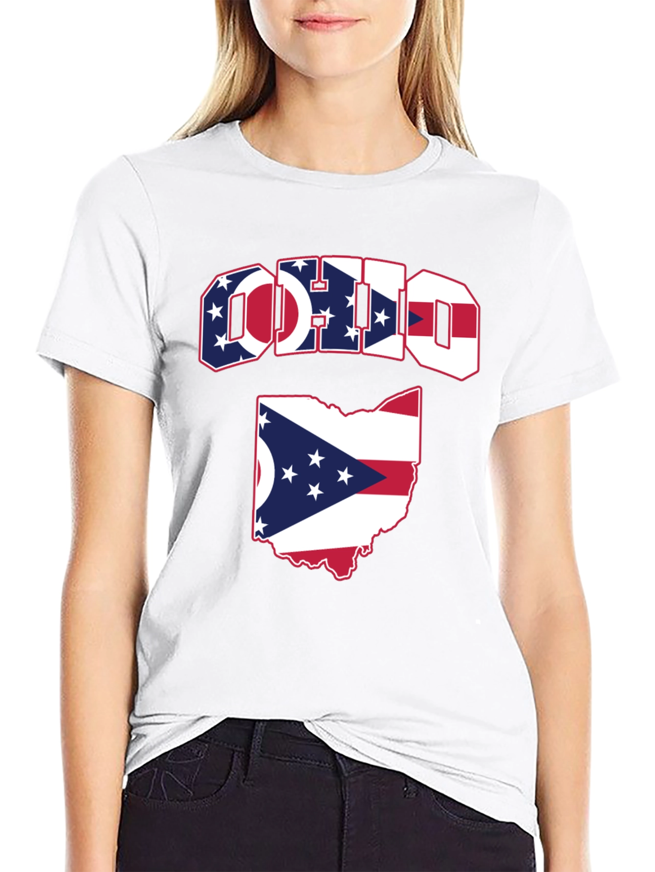 Ohio Flag Graphic Tee - Patriotic State Pride T-Shirt