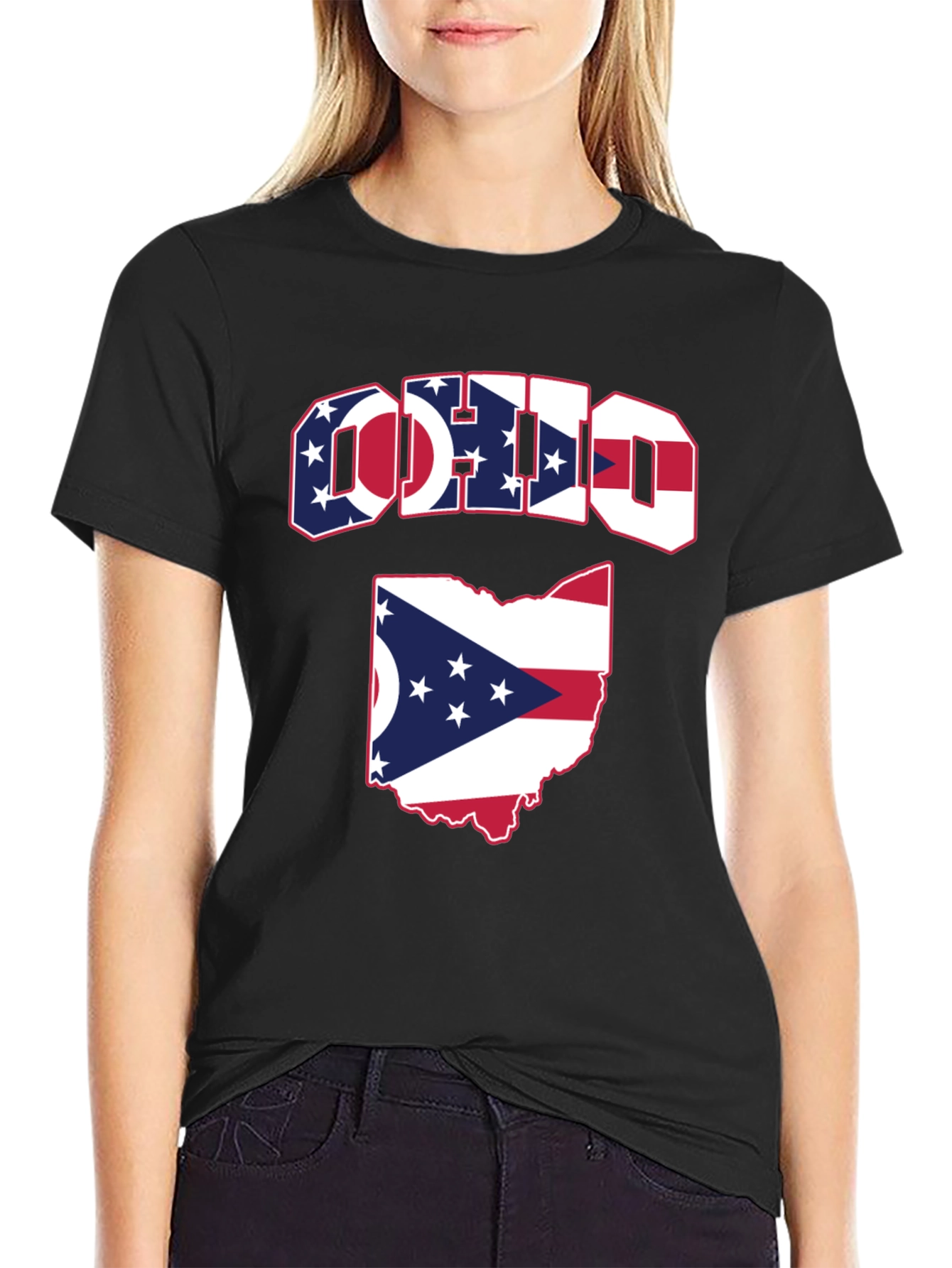 Ohio Flag Graphic Tee - Patriotic State Pride T-Shirt