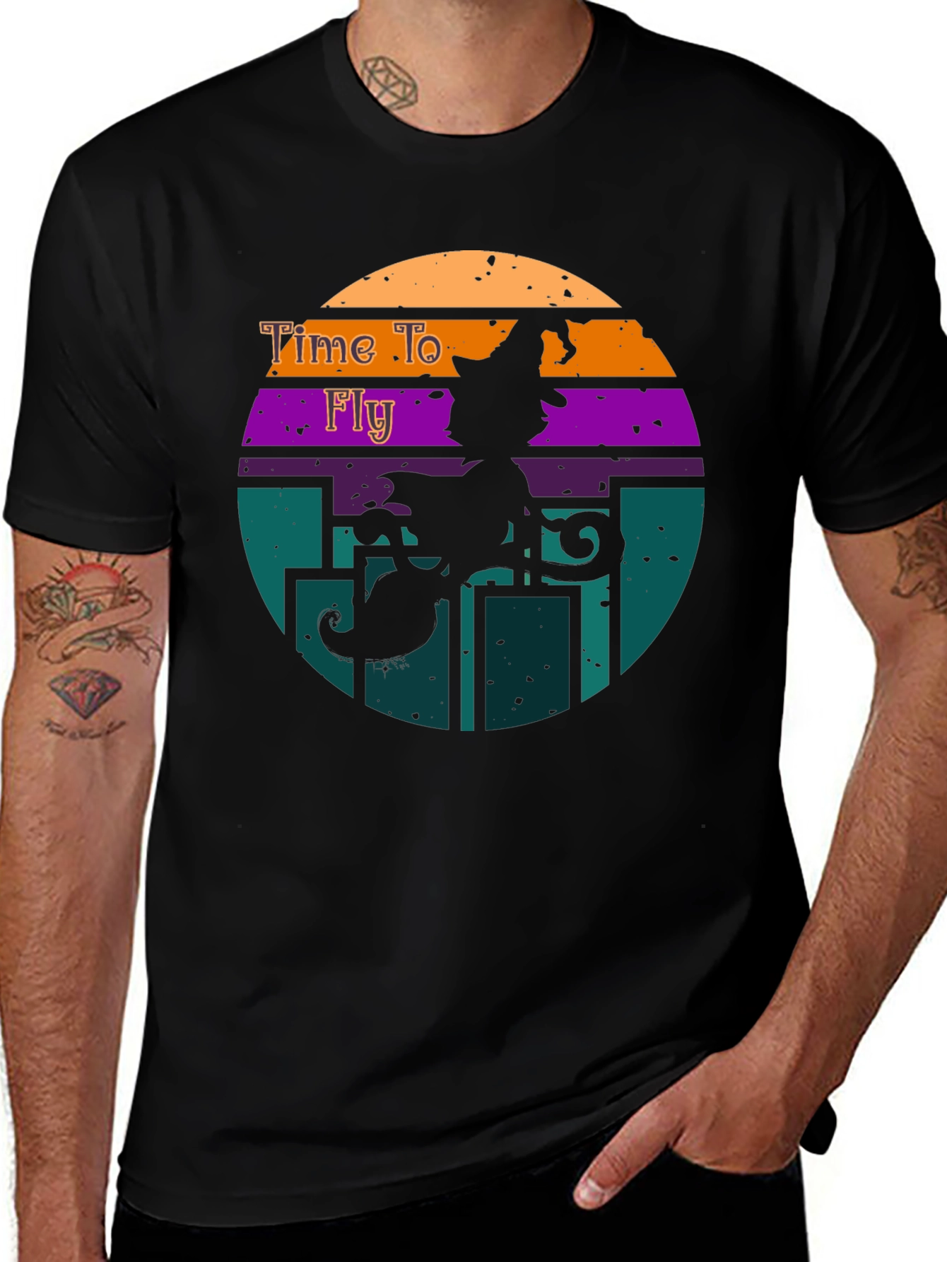 Time to Fly Halloween Witch T-Shirt