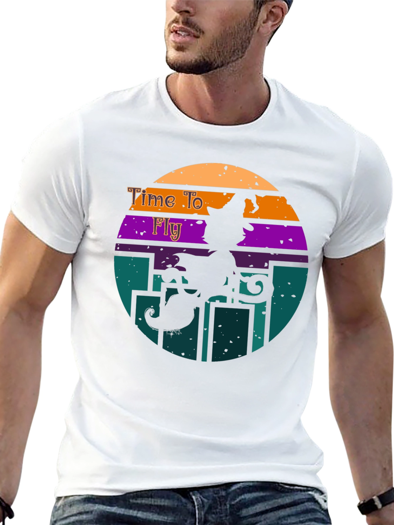 Time to Fly Halloween Witch T-Shirt