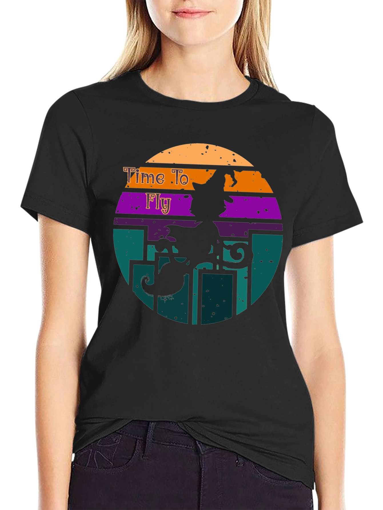 Time to Fly Halloween Witch T-Shirt