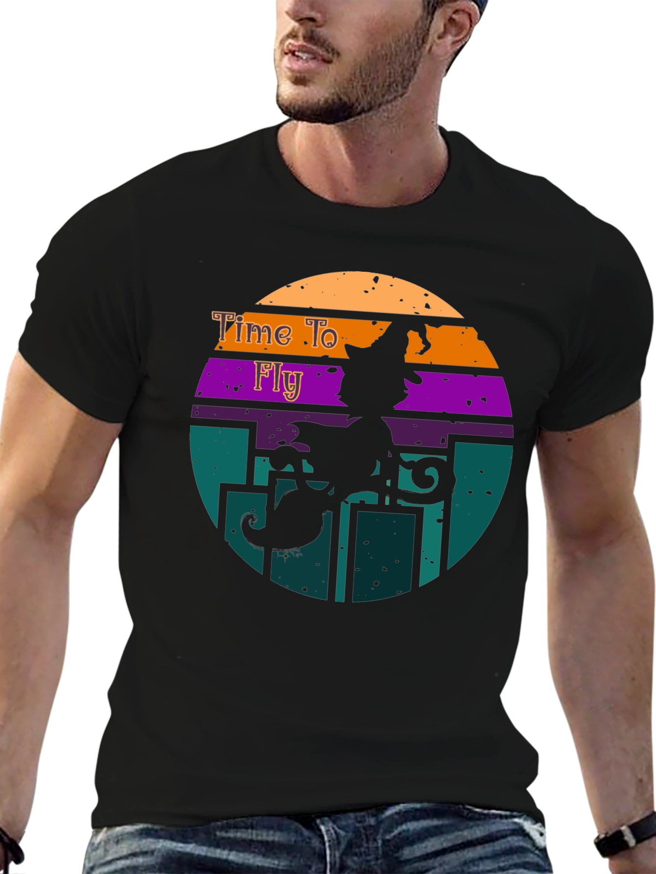 Time to Fly Halloween Witch T-Shirt