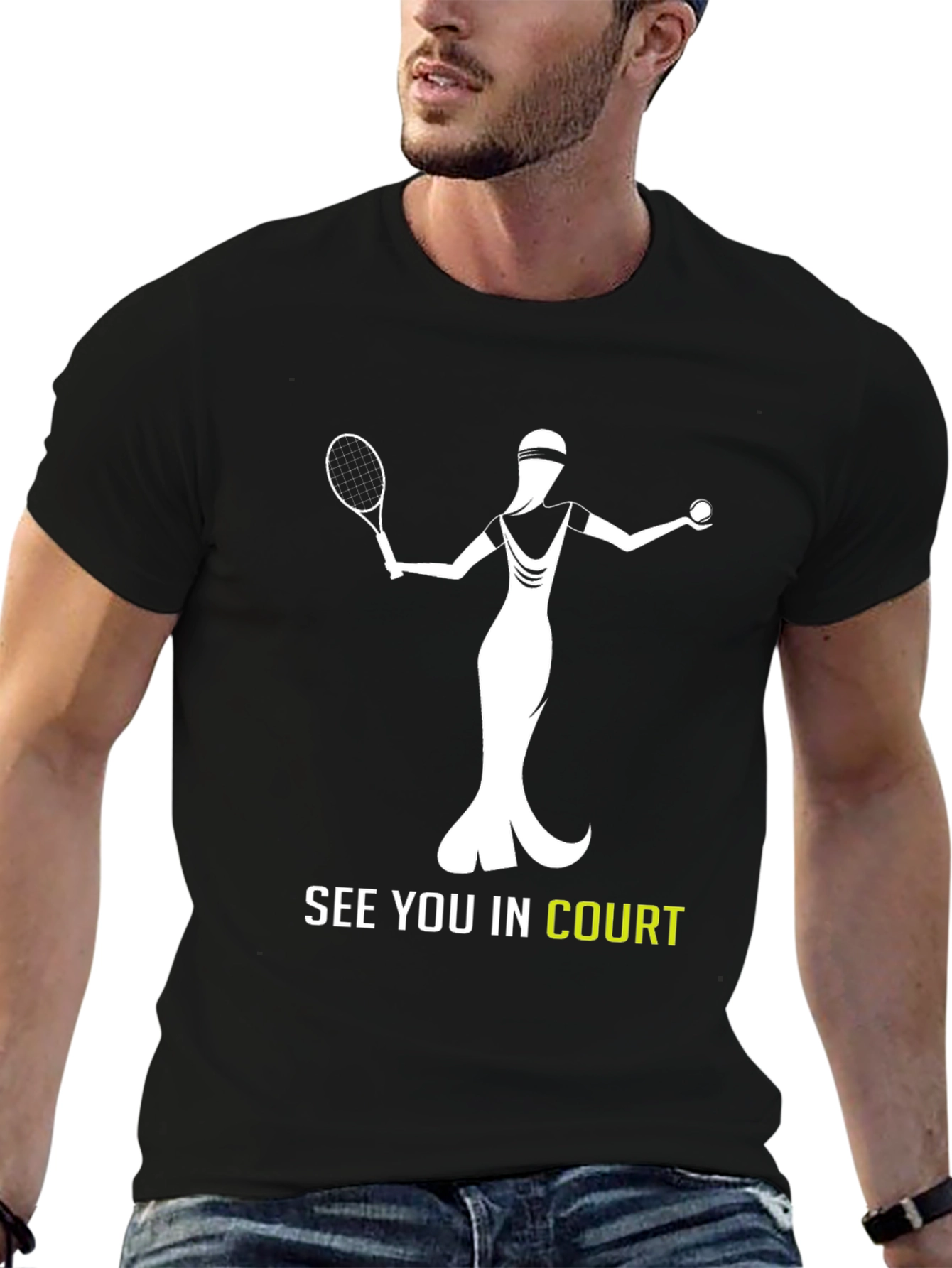 Tennis Player Graphic Tee - See You In Court