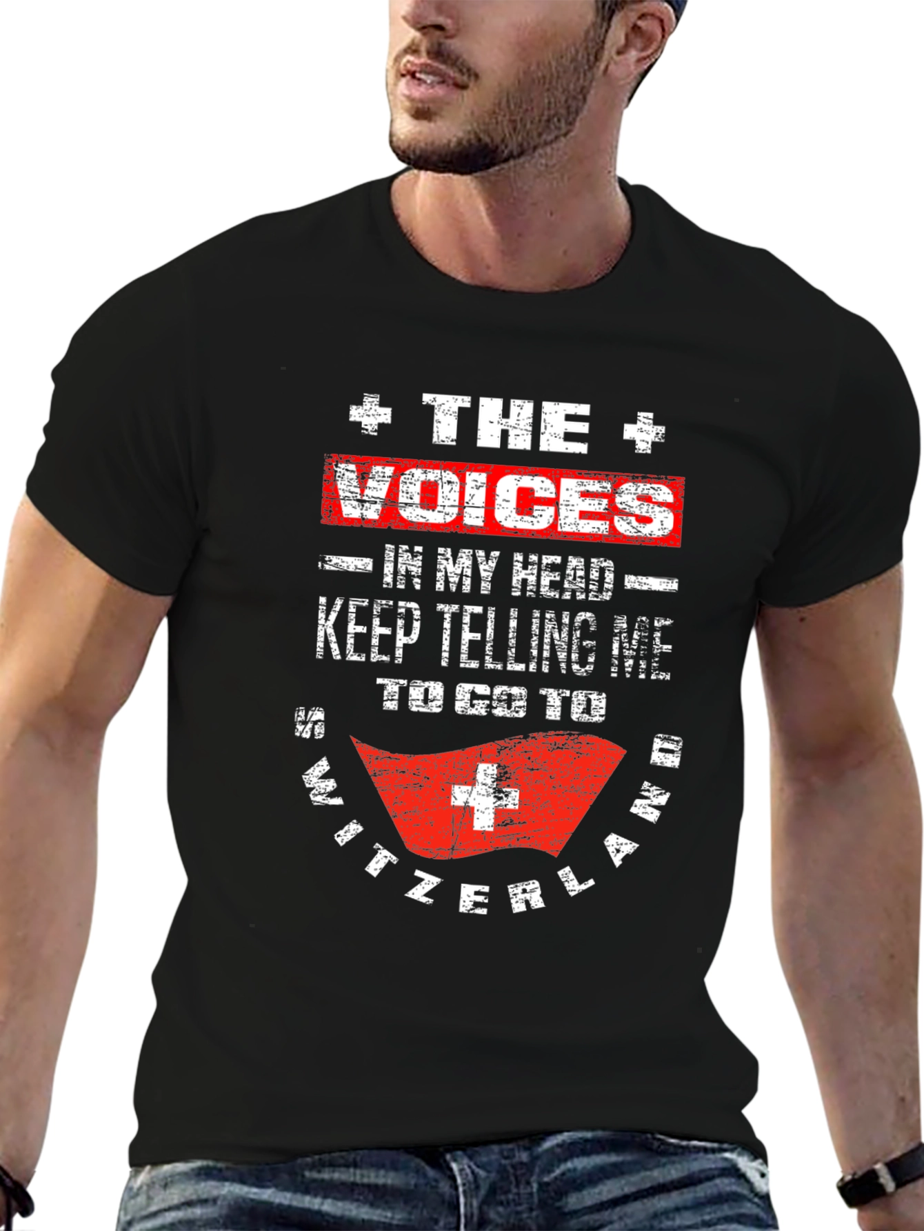 Switzerland Voices Funny Graphic T-Shirt