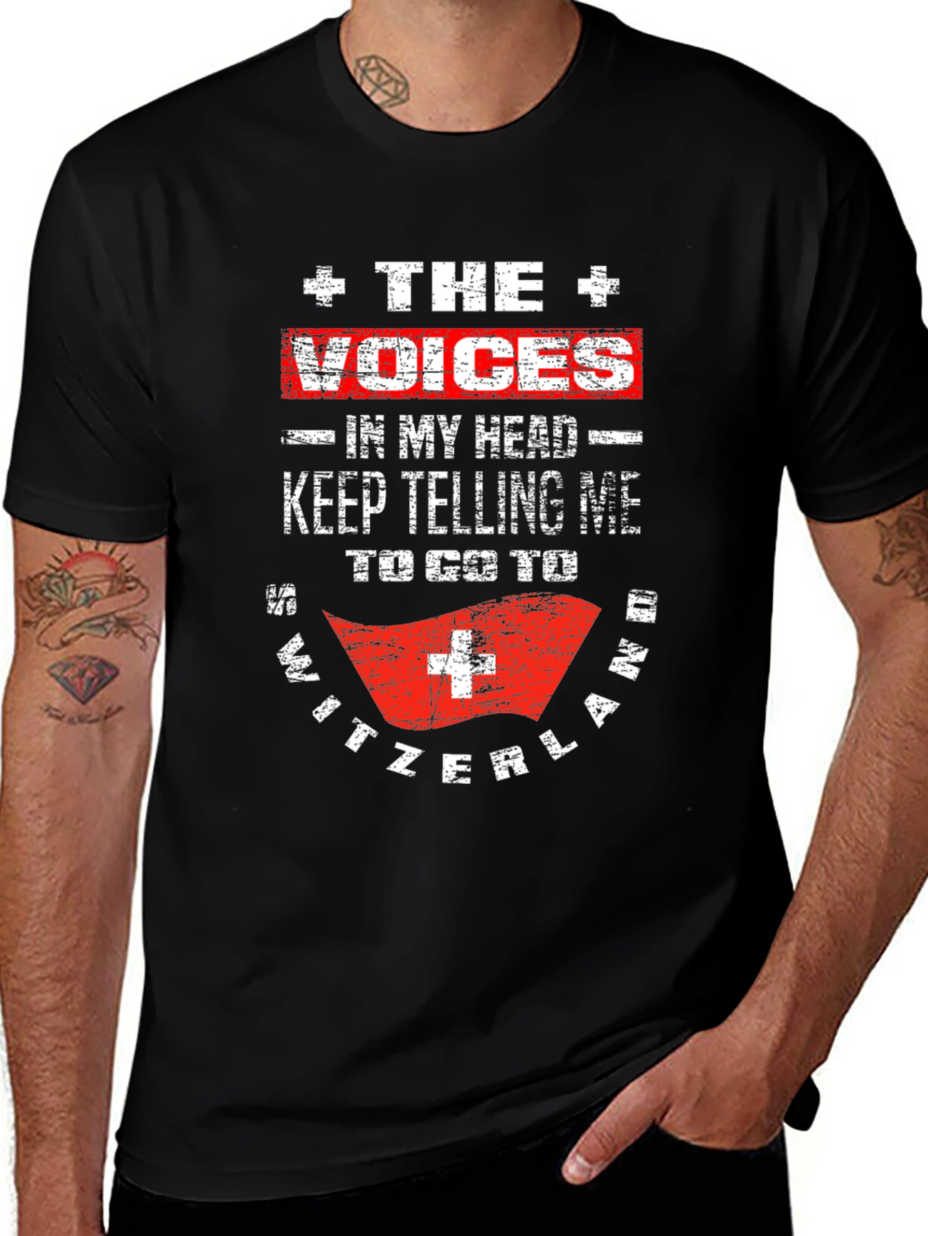 Switzerland Voices Funny Graphic T-Shirt
